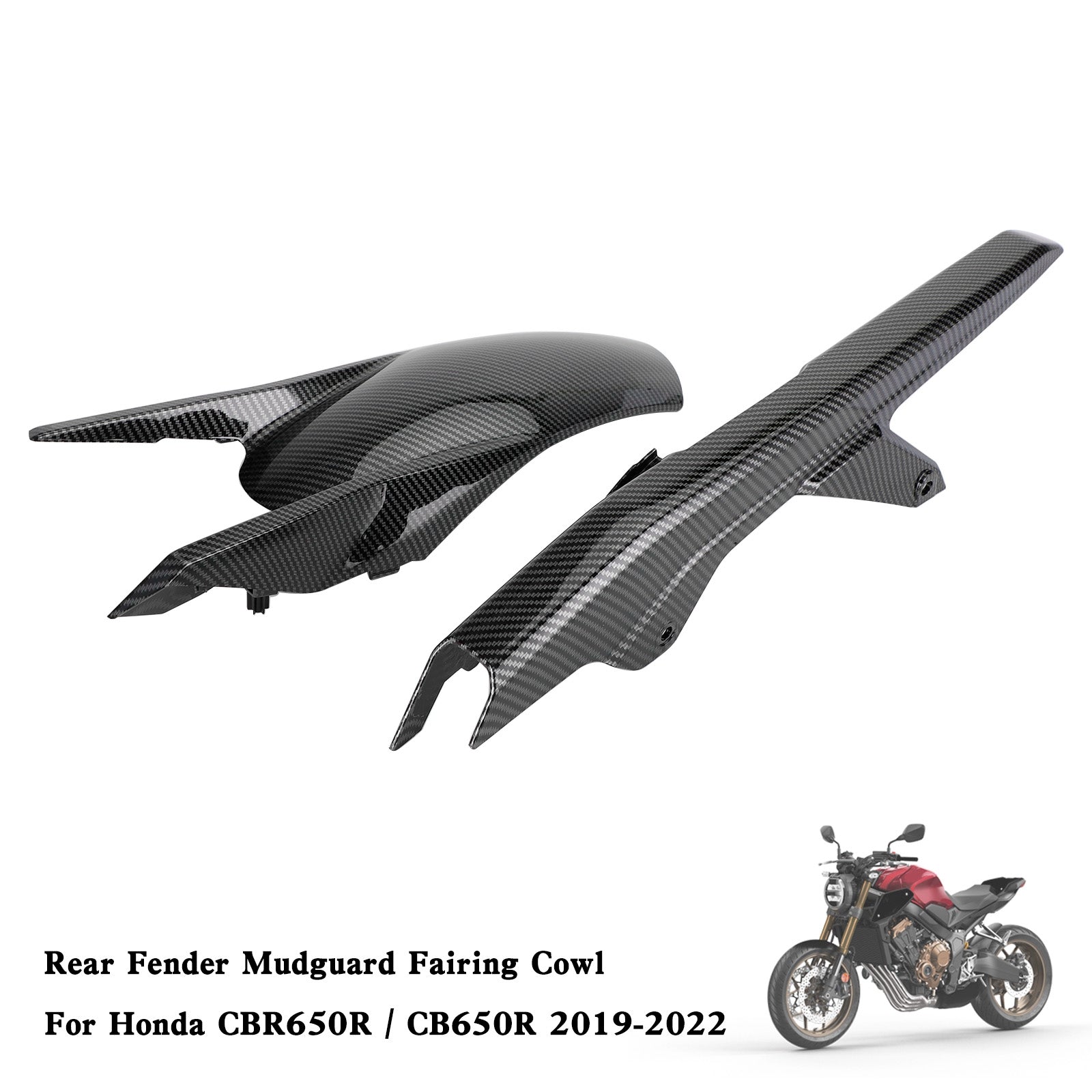 Bagerste Fender Mudguard Fairing Cowl til Honda CBR650R CB650R 2019-2022
