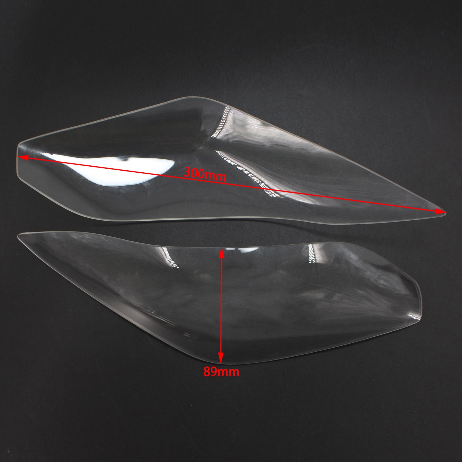 Strålkastarobjektivskydd för Kawasaki Ninja 300 versys 650 15-17 Smoke Generic