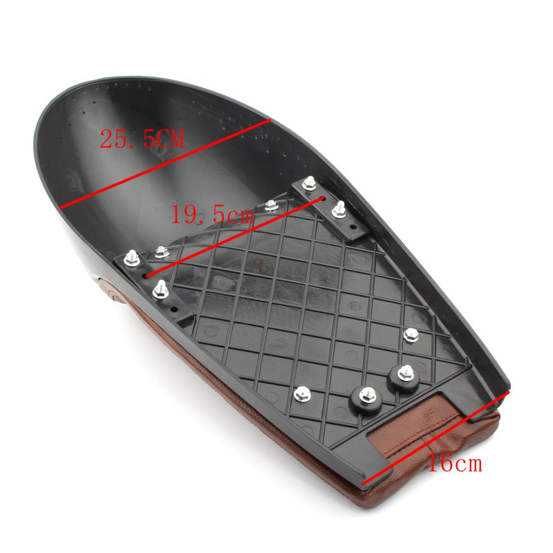 Universal Cafe Racer Seat Retro Seat Pan Base Vintage Cushion Scrambler Saddle Three Color
