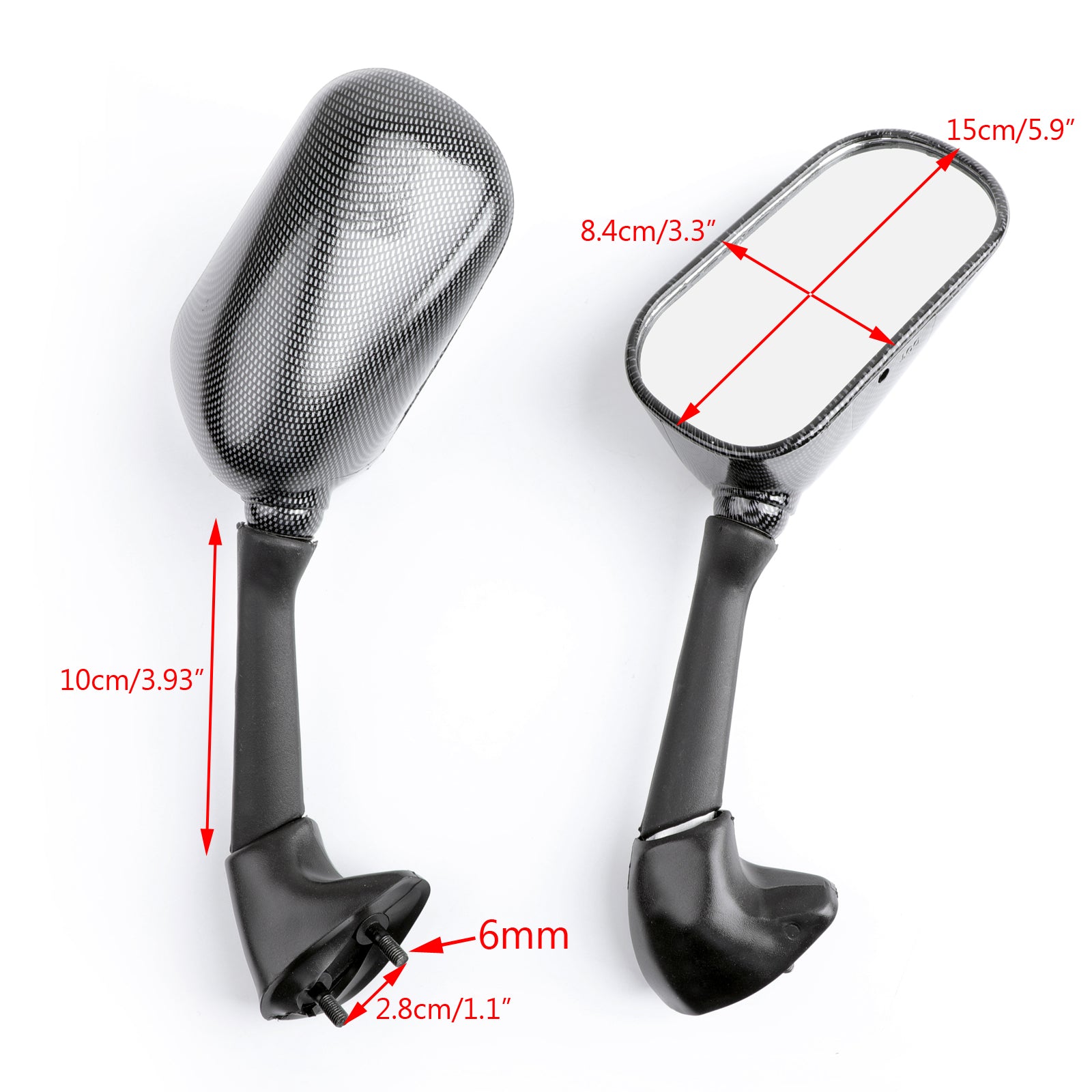 Espejos retrovisores para Yamaha YZF 1000 R1 genérico 2004-2006.