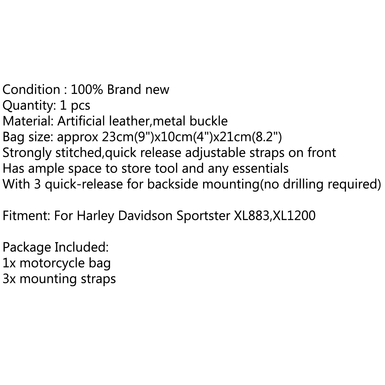 Leer linkerkant zadeltas zadeltas voor Sportster XL 883 XL 1200