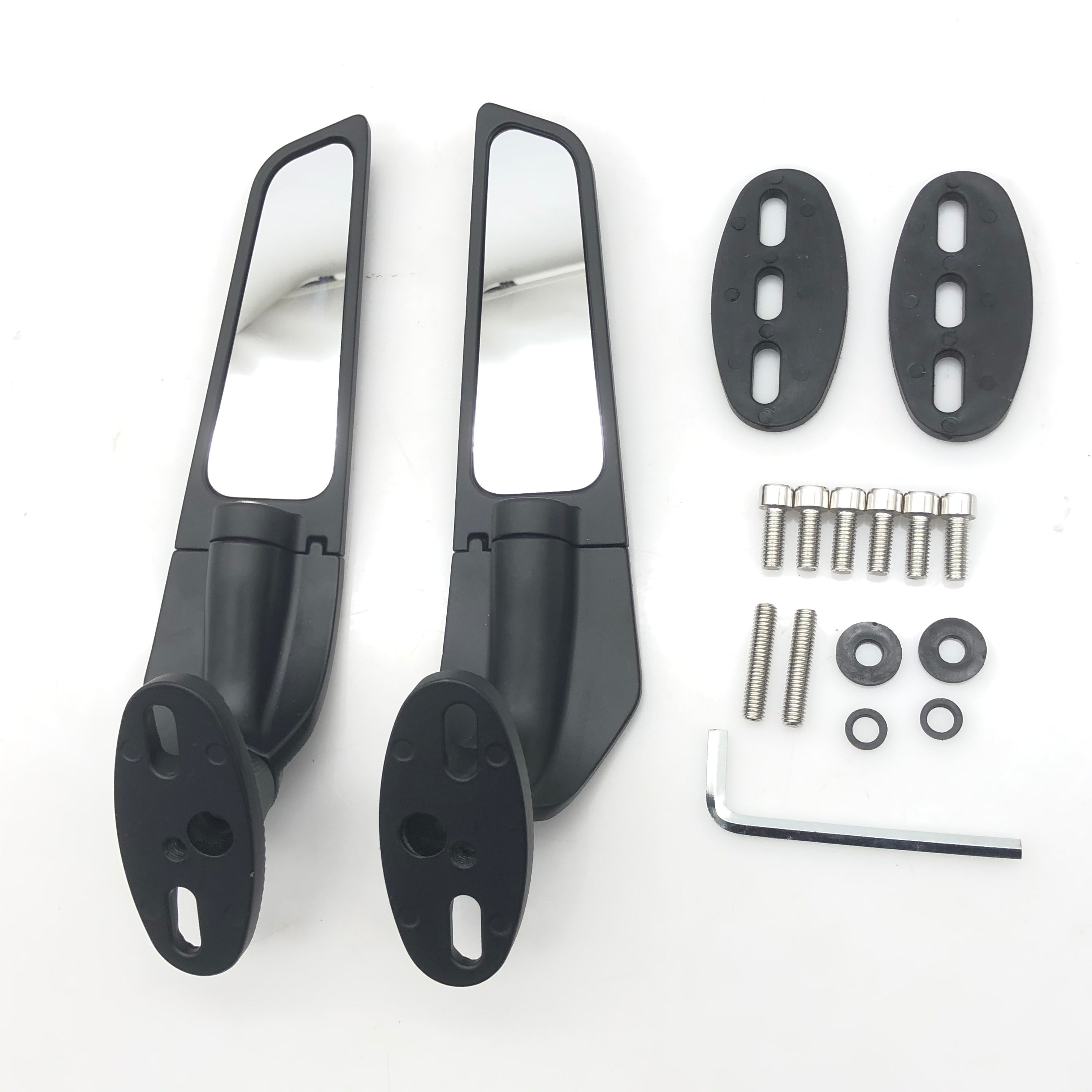 Honda Kawasaki Yamaha Ducati Aprilia Suzuki BMW Wing Fin View Mirrors