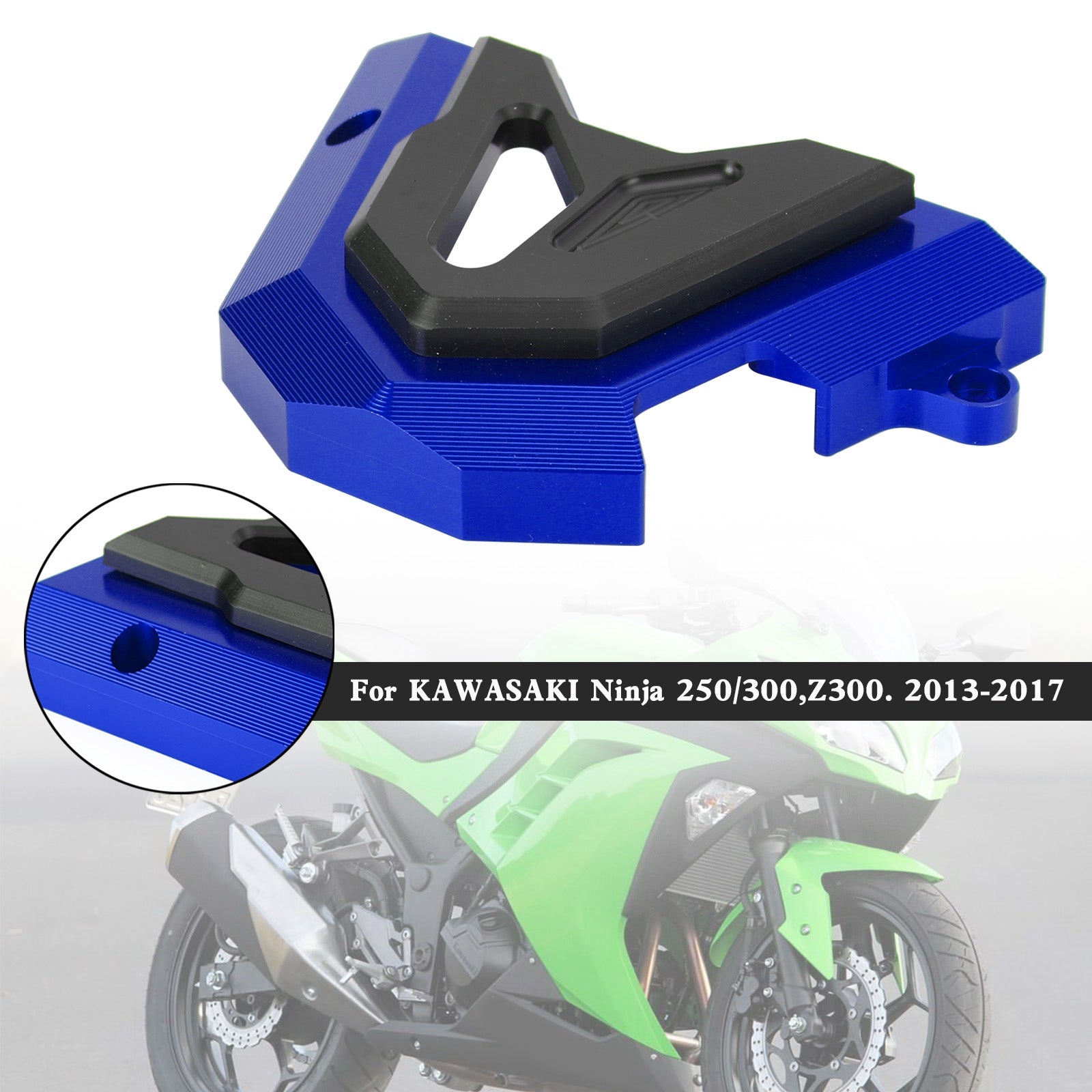 Front Sprocket Cover Chain Guard For KAWASAKI Ninja 250 300 Z300 2013-2017