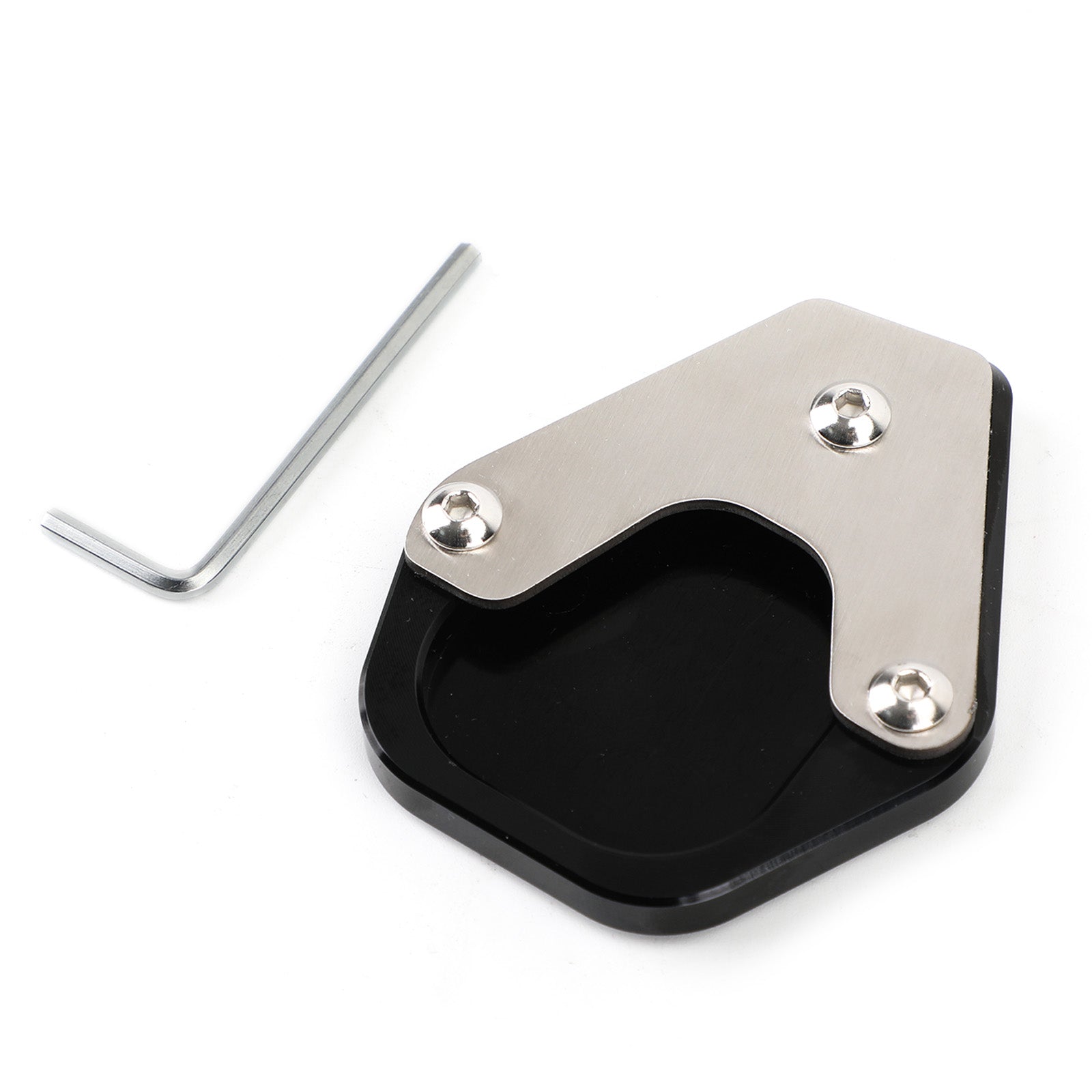 Kickstand Side Stand Extension Pad Fit for Moto Guzzi V85TT 2020-2021 Black