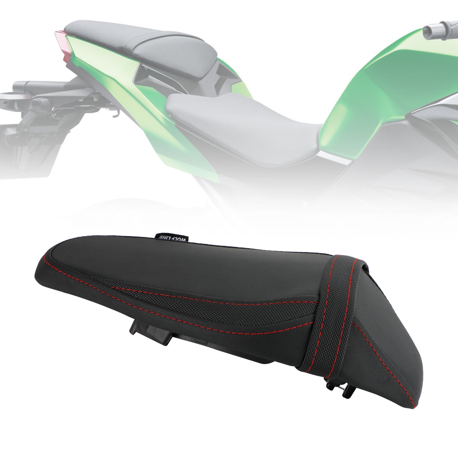 PU SEAT Cuscino passeggero sedile posteriore piatto per KAWASAKI NINJA Z900 17-22 18 19 Verde