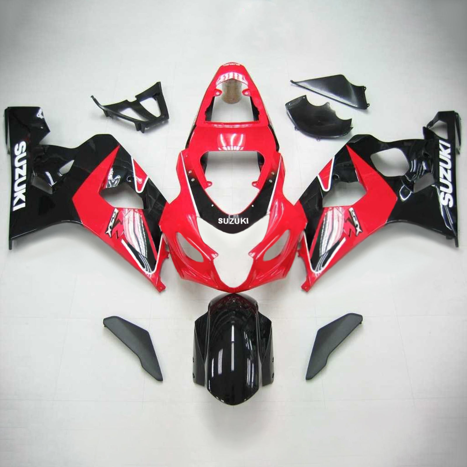 Amotopart Suzuki 2004-2005 GSXR 600/750 Red Black Fairing Kit