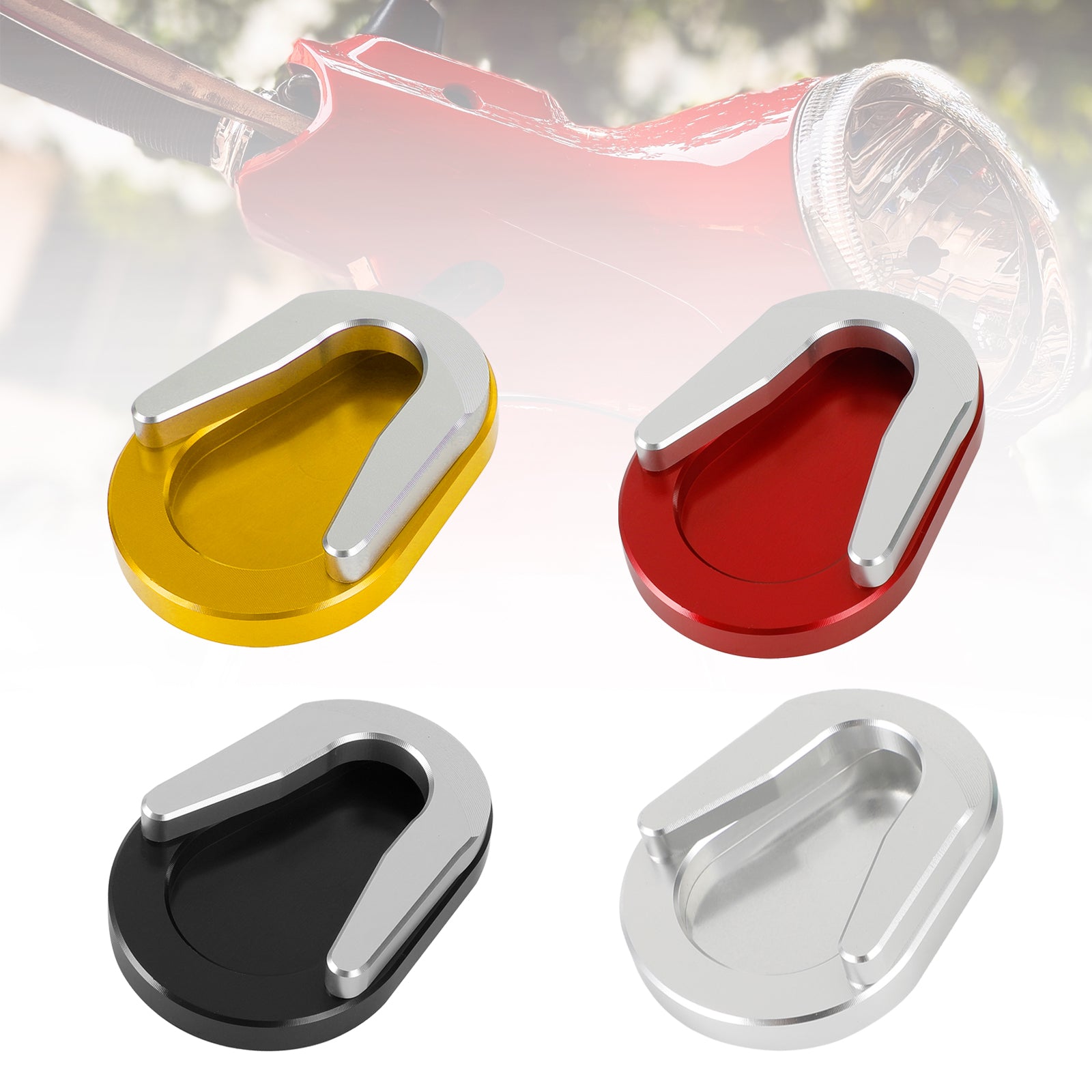 13-20 Vespa Sprint dan Primavera 150 Pata de cabra Almohadilla de extensión de caballete lateral