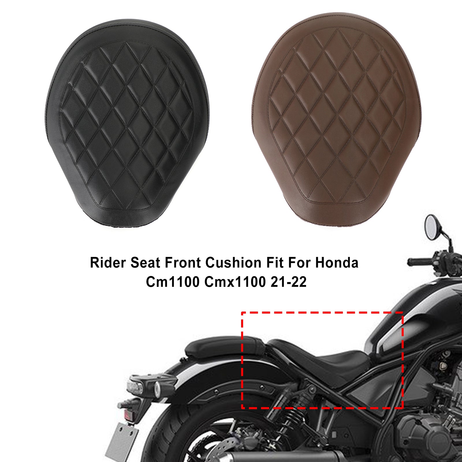 Complete kussenpassagiersstoel past bij Honda CM1100 CMX1100 21-22 BROWN GENERIC