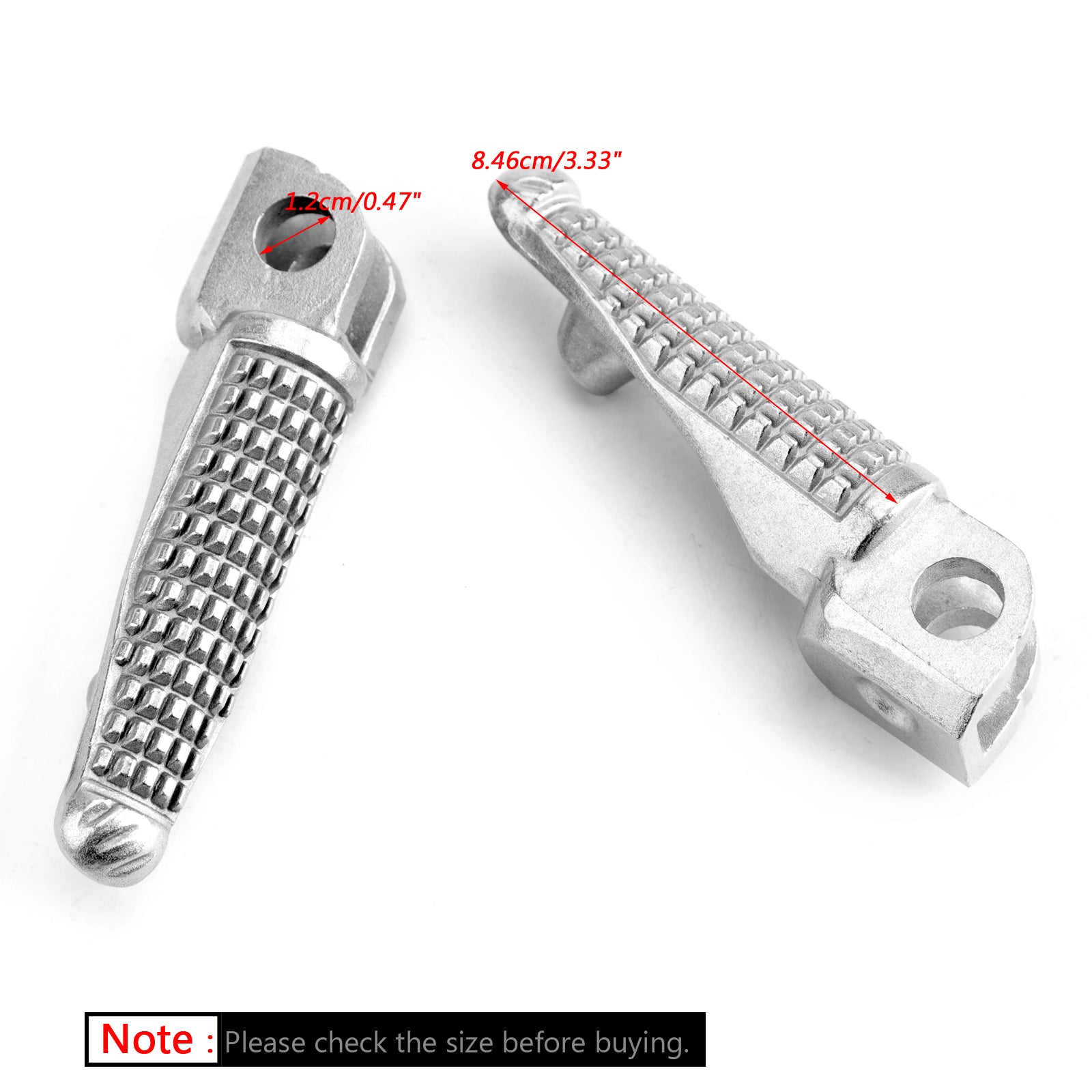 VOET PEG VOET VOET VOOR KAWASAKI ZX6R Z750 Z1000 ZX9R ZX10R NINJA 250 SILVER GENERIC