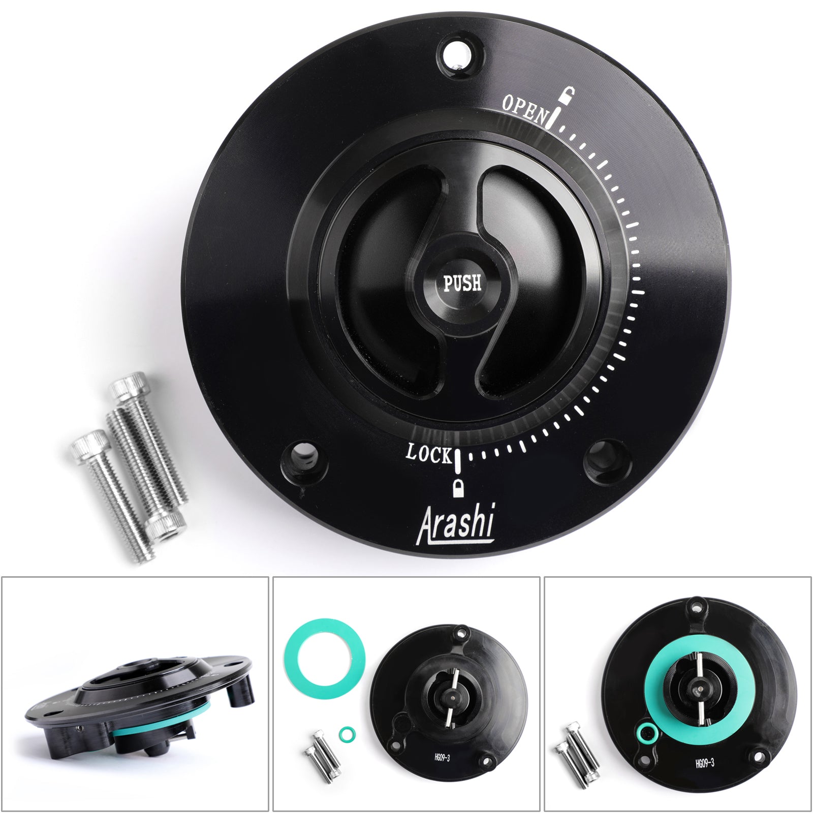 2007 Suzuki GSX1300R Hayabusa 2009 Suzuki GSX1250F 2006-2018 Suzuki GSR 600 CNC Keyless Fuel Tank Cap Cove