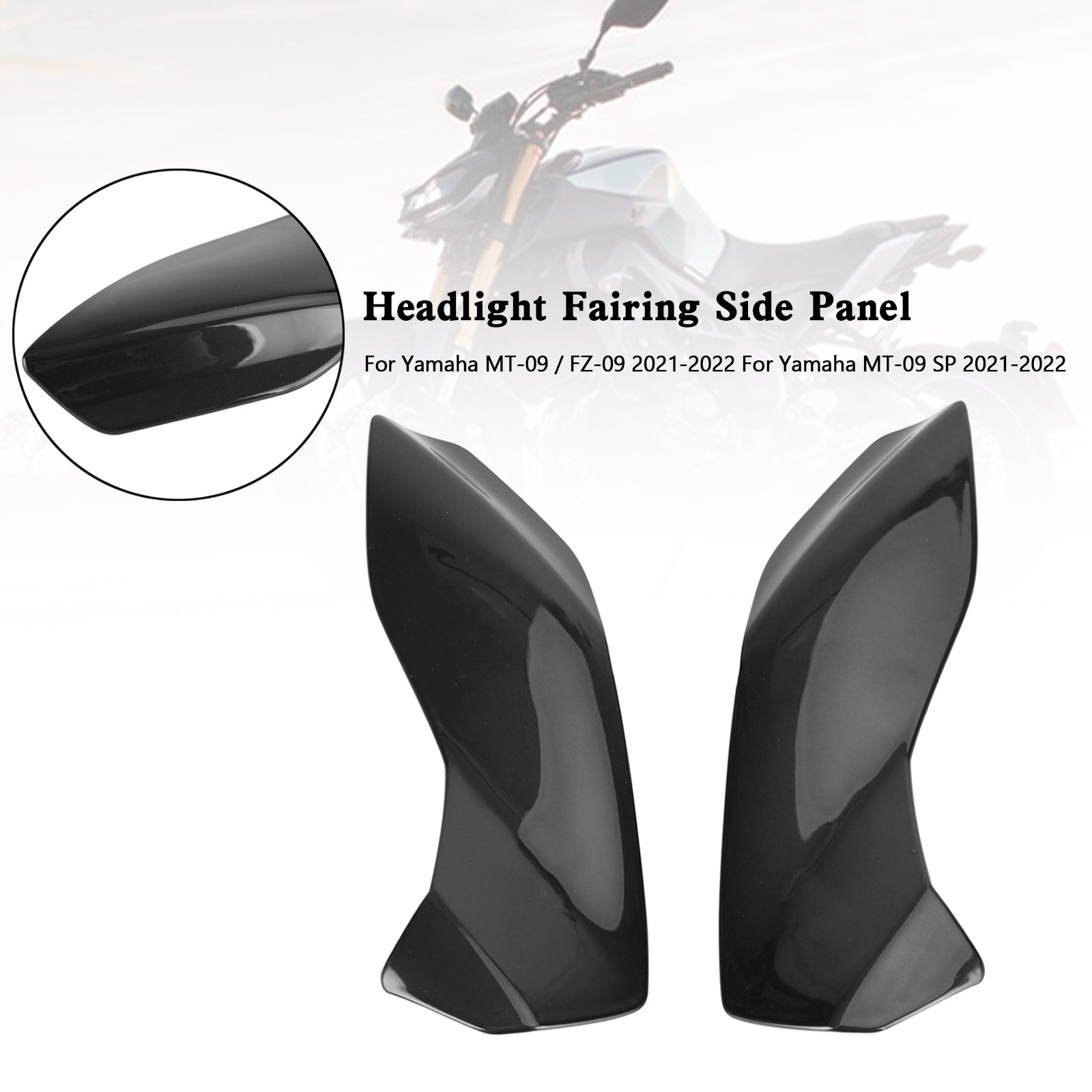 ヘッドライトフェアリングサイドパネルヤマハ MT-09 FZ09 MT-09 SP 2021-2022