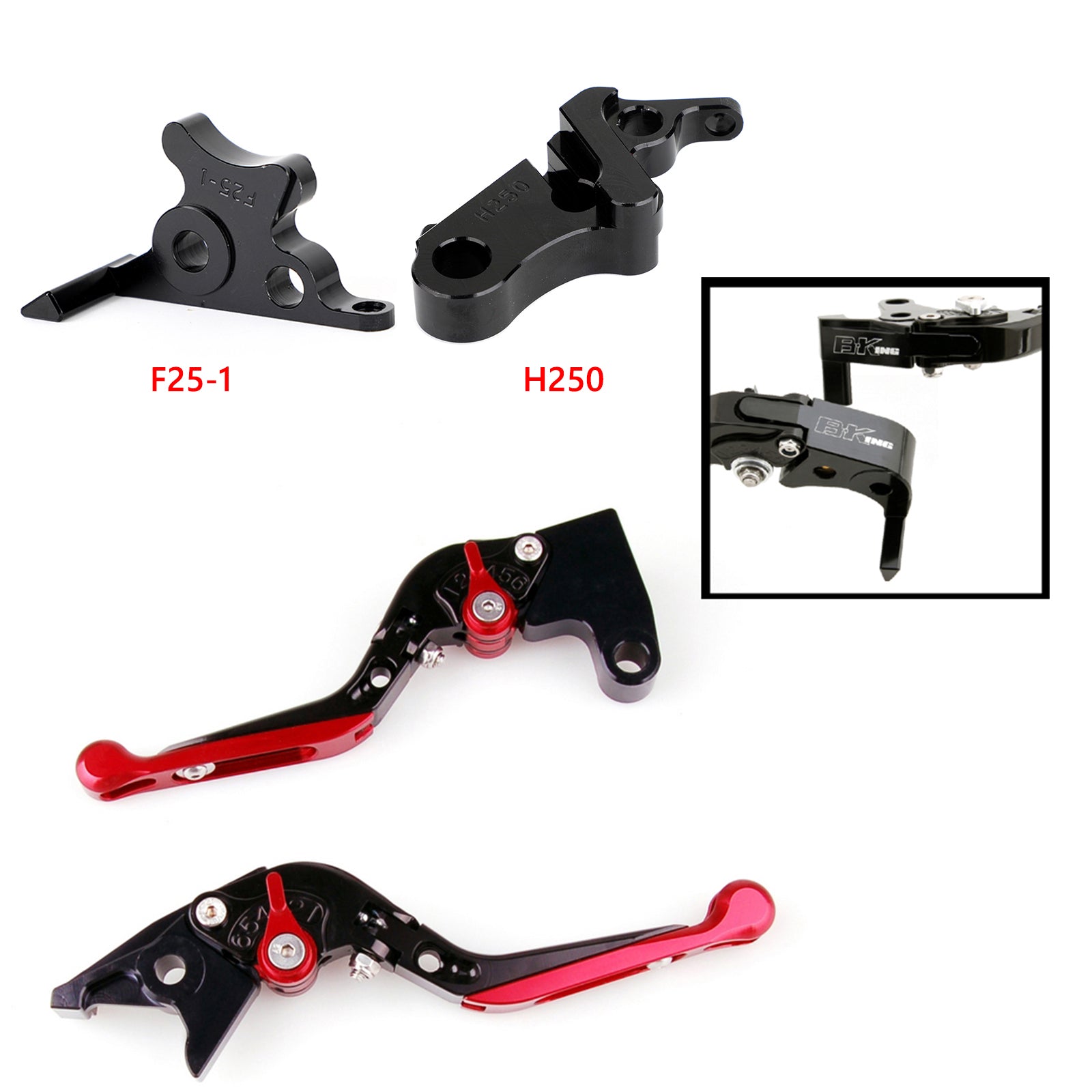 Palanca de freno de embrague ajustable para Honda CBR500R/CB500F 19-21 CBR300R 19-21 Genérico