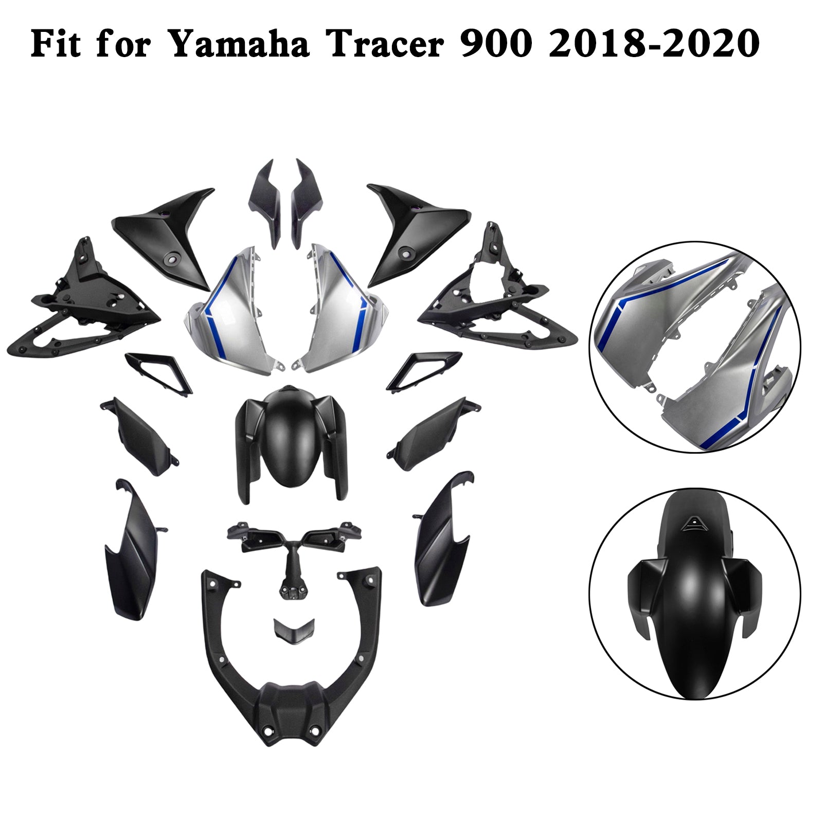 Amotopart Yamaha 2018-2020 Tracer 900 Tracer 900 GT Fairing Kit