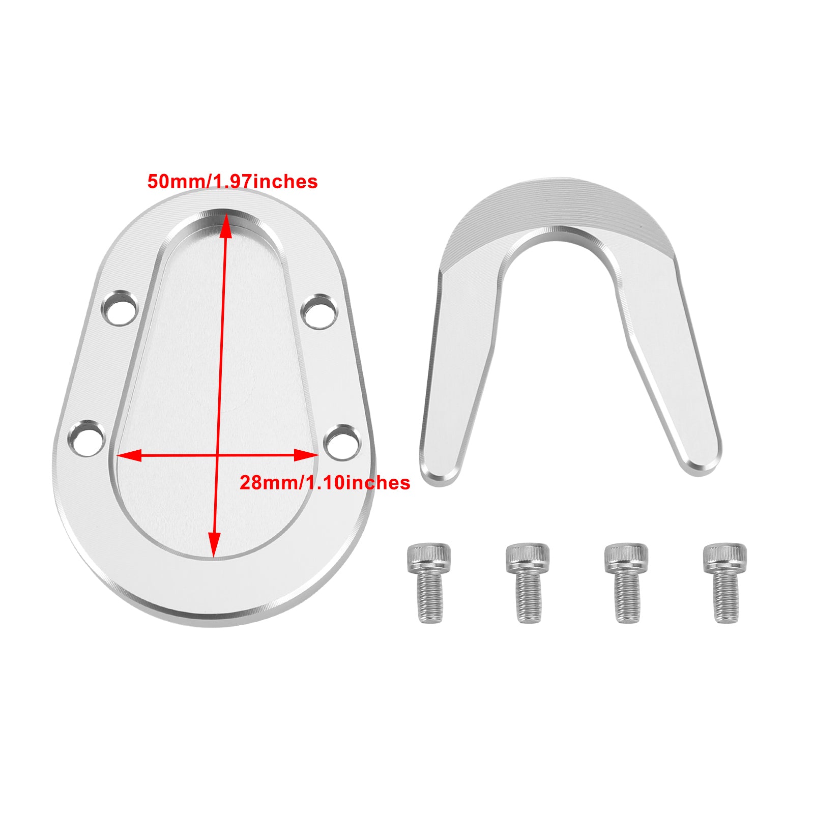 13-20 Vespa Sprint dan Primavera 150 Pata de cabra Almohadilla de extensión de caballete lateral