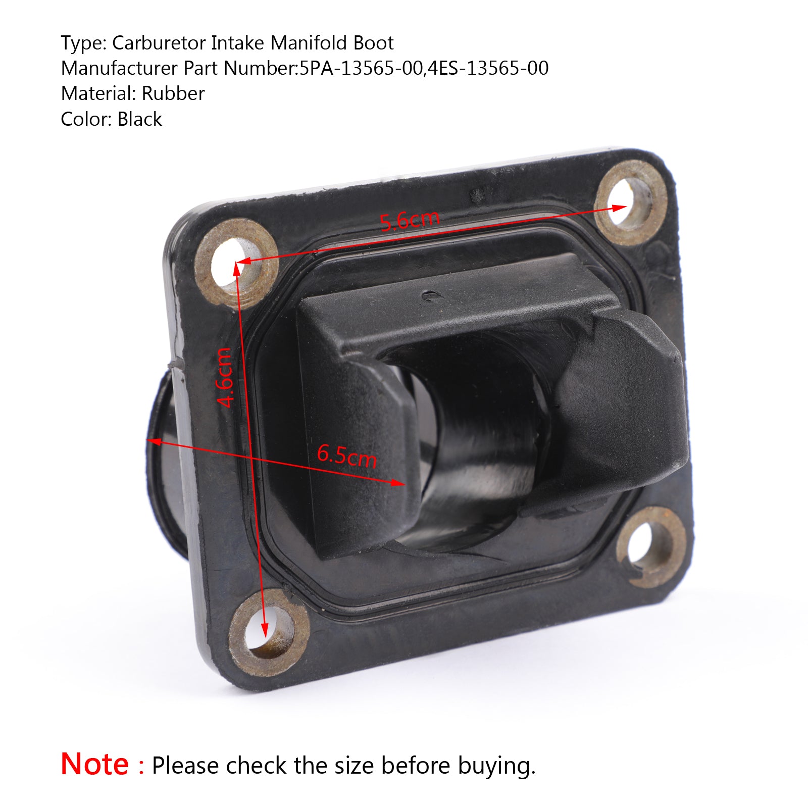 93-01 Yamaha YZ80 02-18 Yamaha YZ85 Yamaha YZ125 Carburetor Intake Manifold Boots set 5PA-13565-00 4ES-13565-00