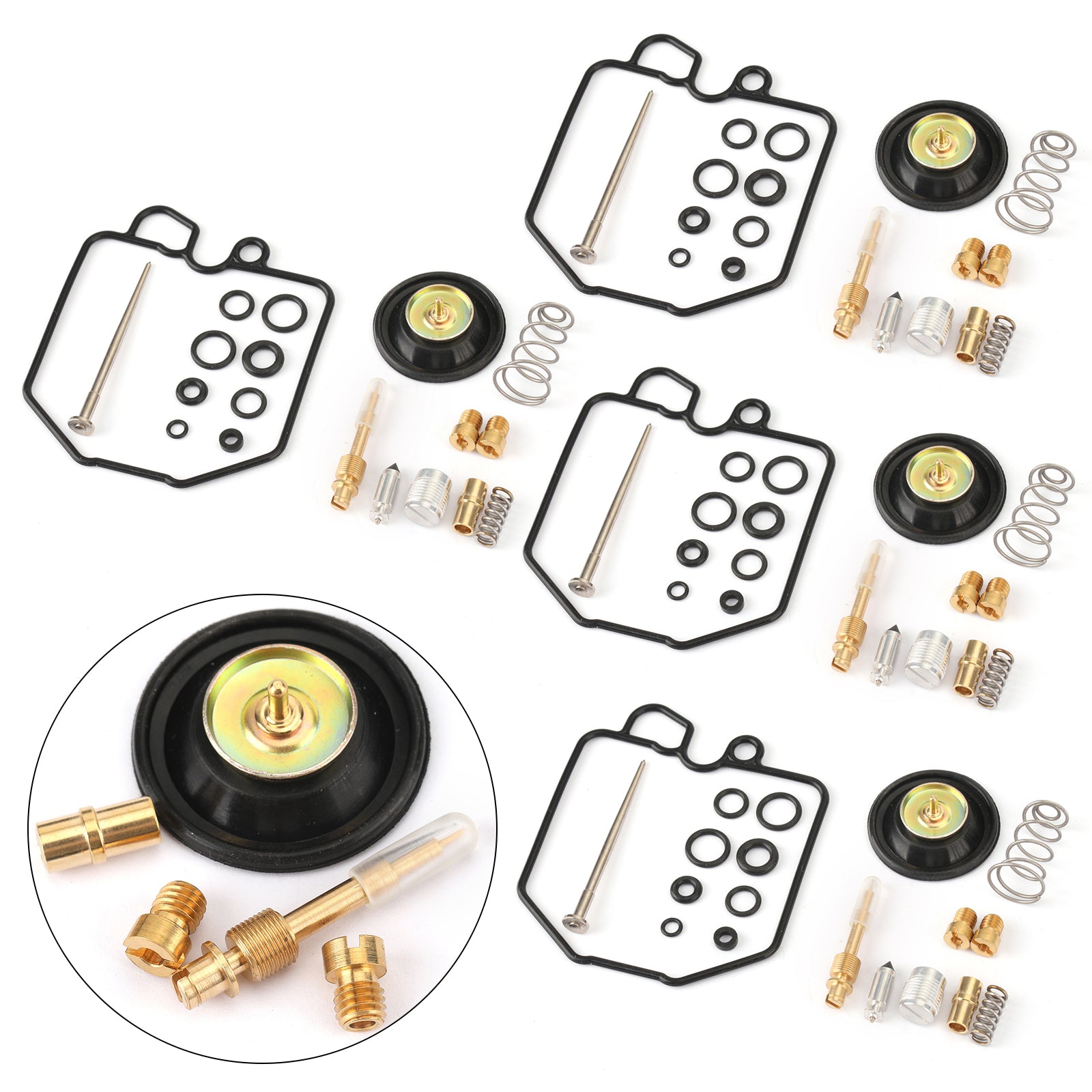 4x luftavskjæring Ventilkarbo forgasserreparasjonsoppbyggingssett for Honda CB750K 1980-82