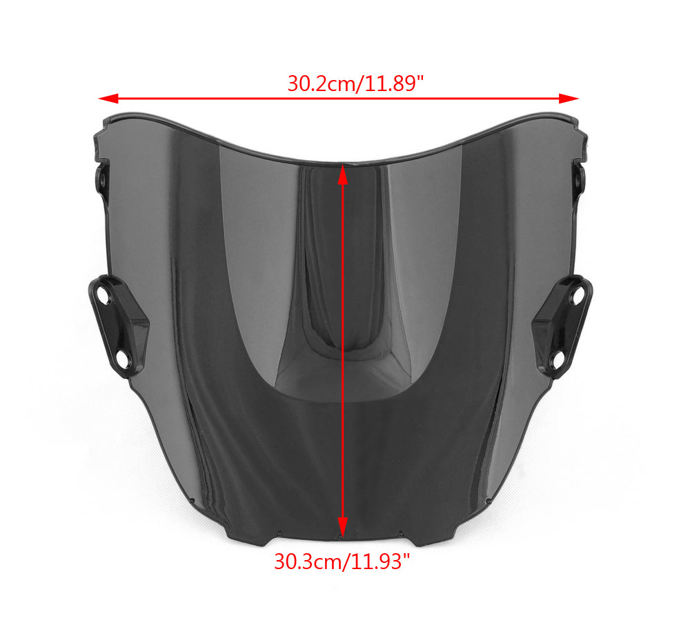 Windscherm voorruit dubbele bubbel voor Honda CBR600 CBR 600 F3 1995-1998 Black Generic