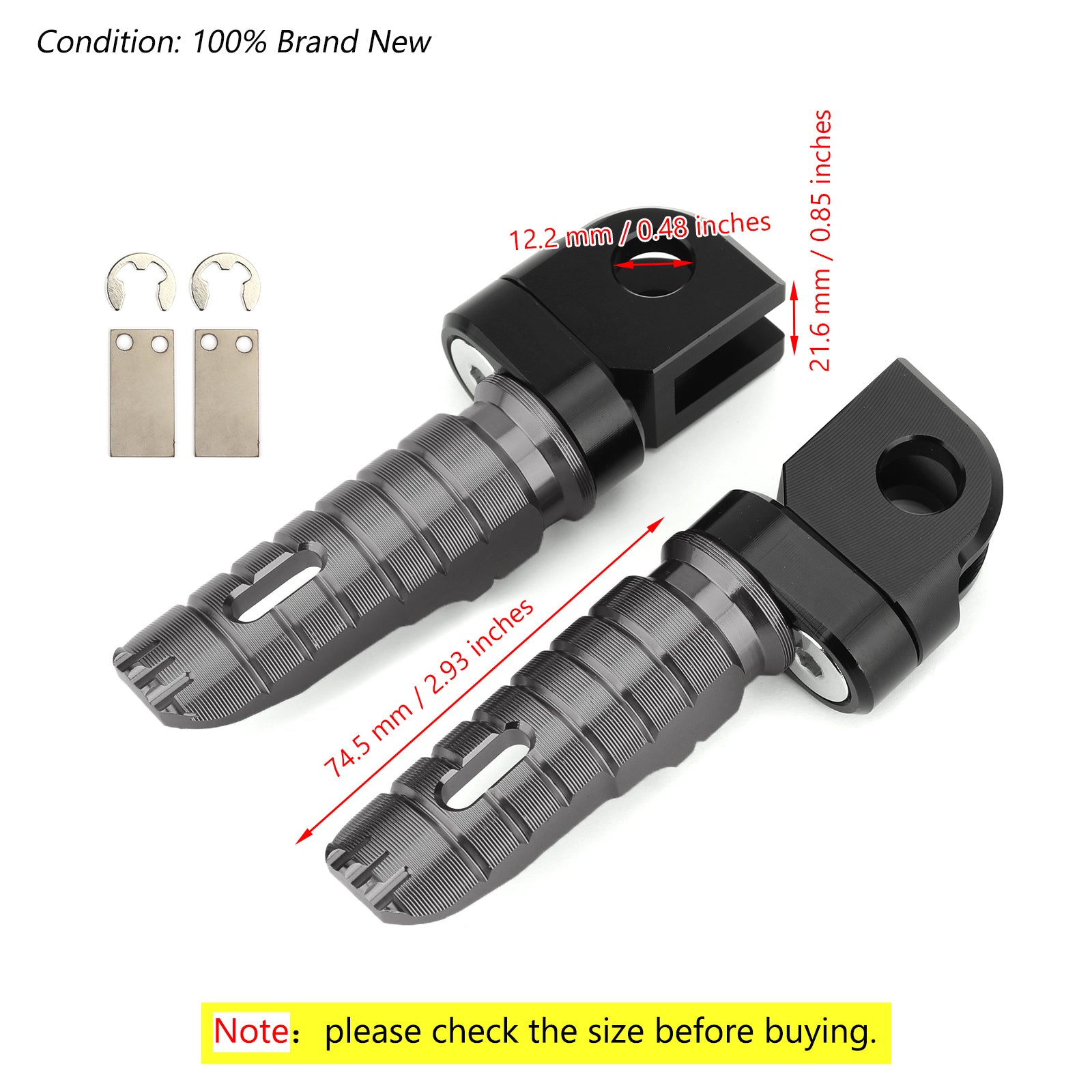 Přední nohy nohy kolíčku pro Kawasaki Z300 Z400 Z800 Z650 Z900 Z1000 Ninja 650 Generic