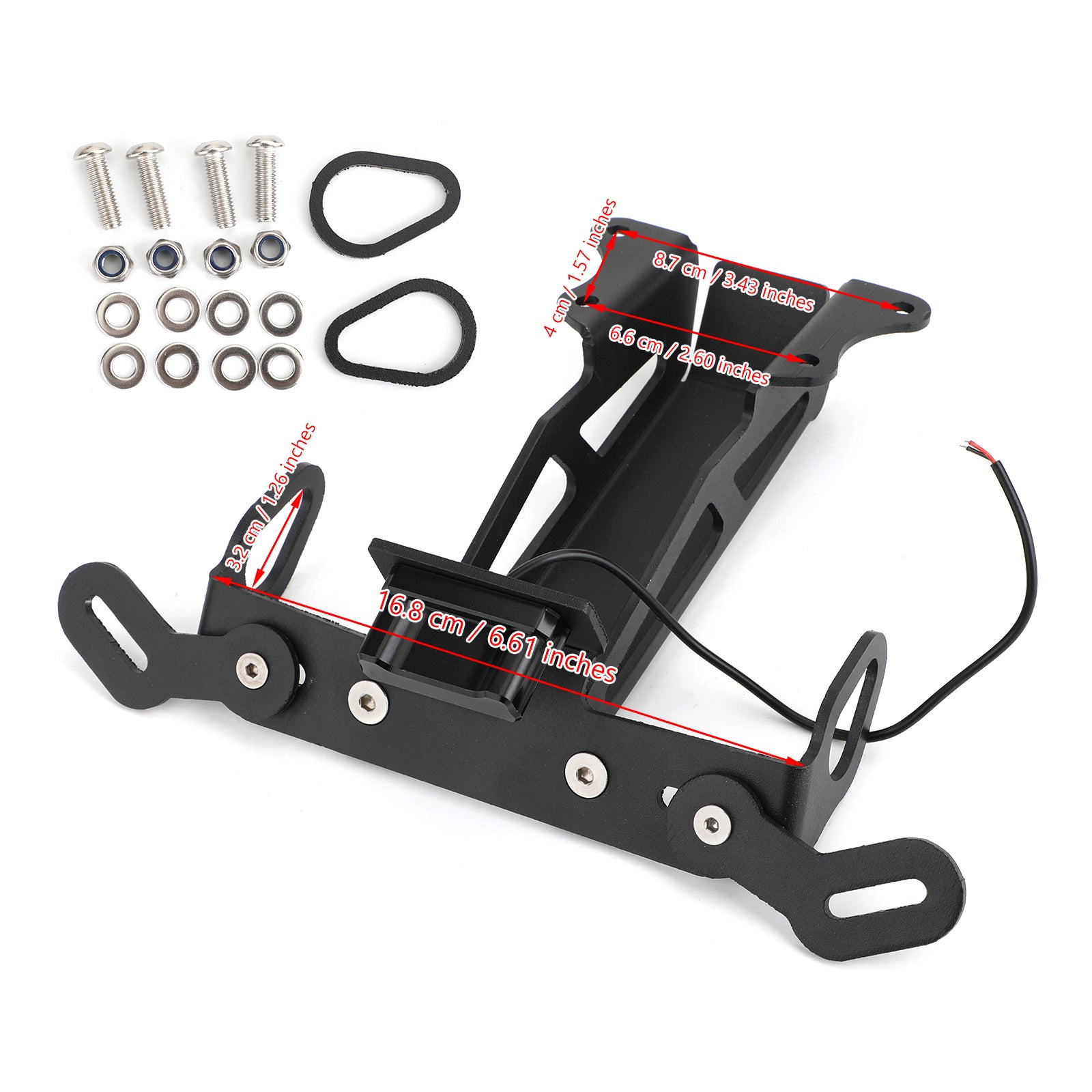 Support de support de plaque d'immatriculation arrière Yamaha ajustement pour Yamaha FJ-09 MT-09 Tracer 2015-2018