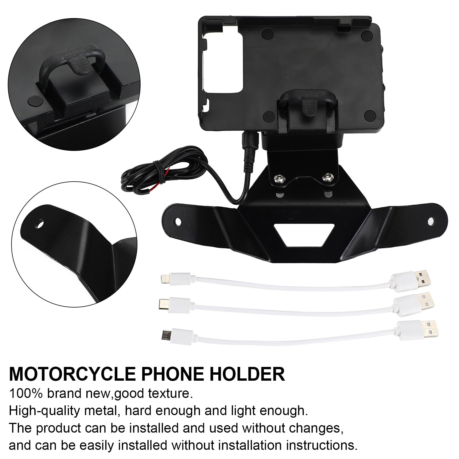 Supporto GPS Per Moto BMW C400GT C650GT C400X – Barra Di Estensione In Alluminio Per Manubrio 22-25mm, Nero