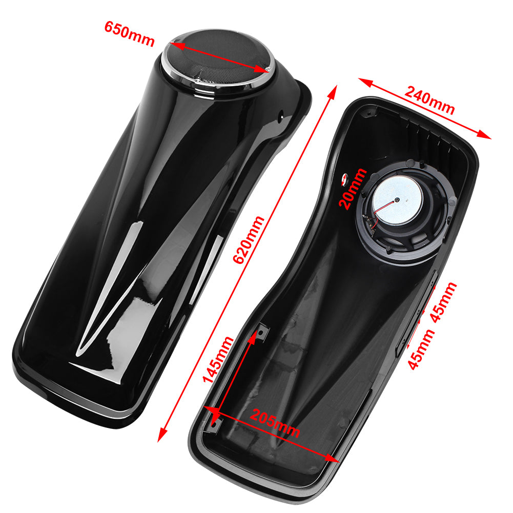 2014-2021 Harley Touring Road King Glide Schwarz 6.5" Satteltaschen-Lautsprecherdeckel Generic