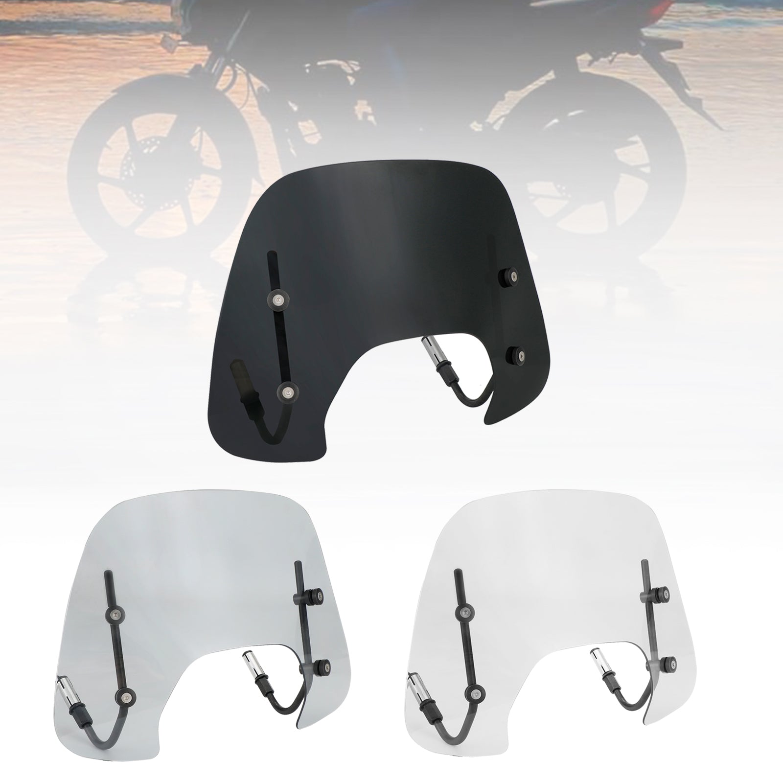 ABS motorcykel forrude forrude pasform til Vespa Sprint 150 2016-2021 generisk