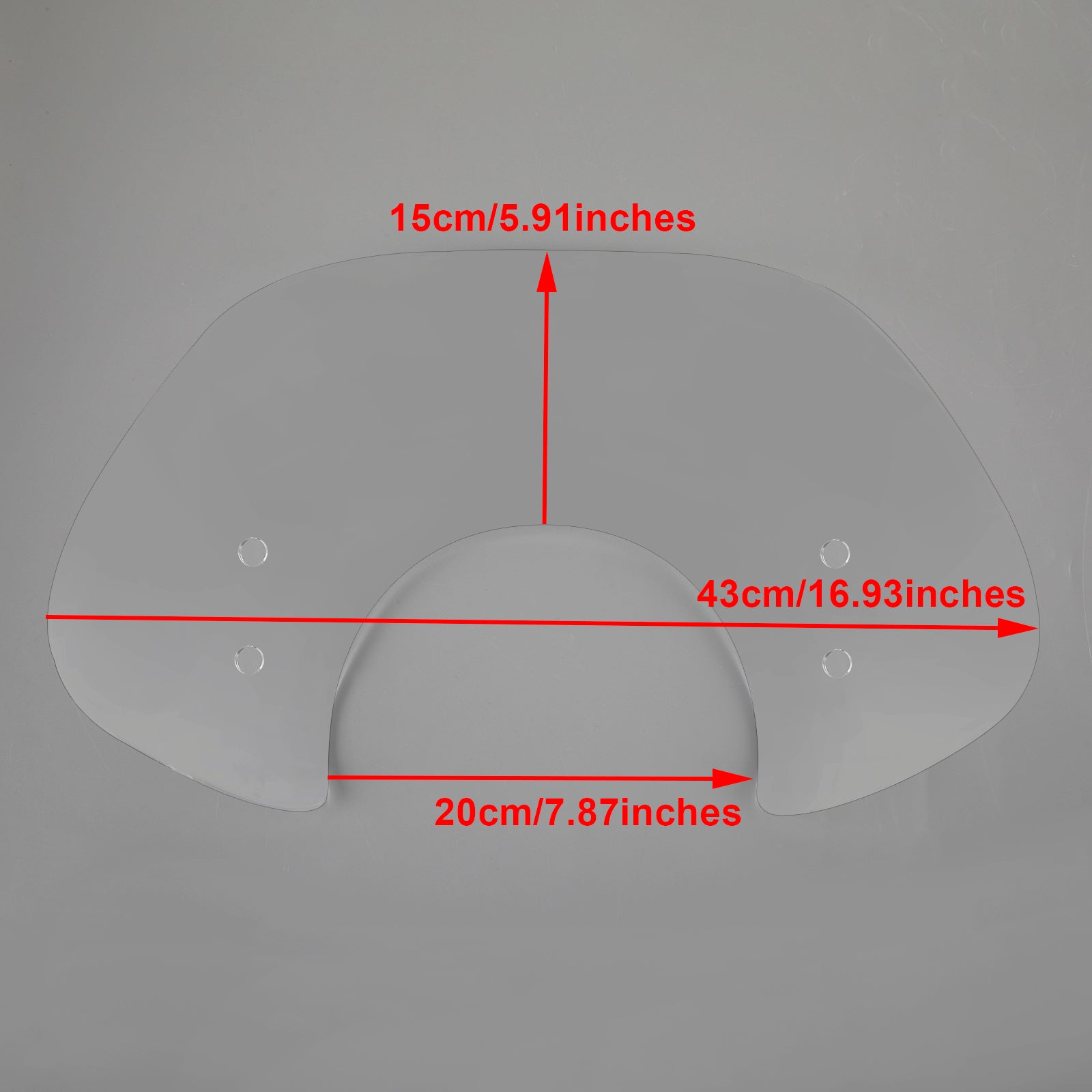 Kort forrude forrude passer til Vespa Primavera 150 2014-2021 generisk