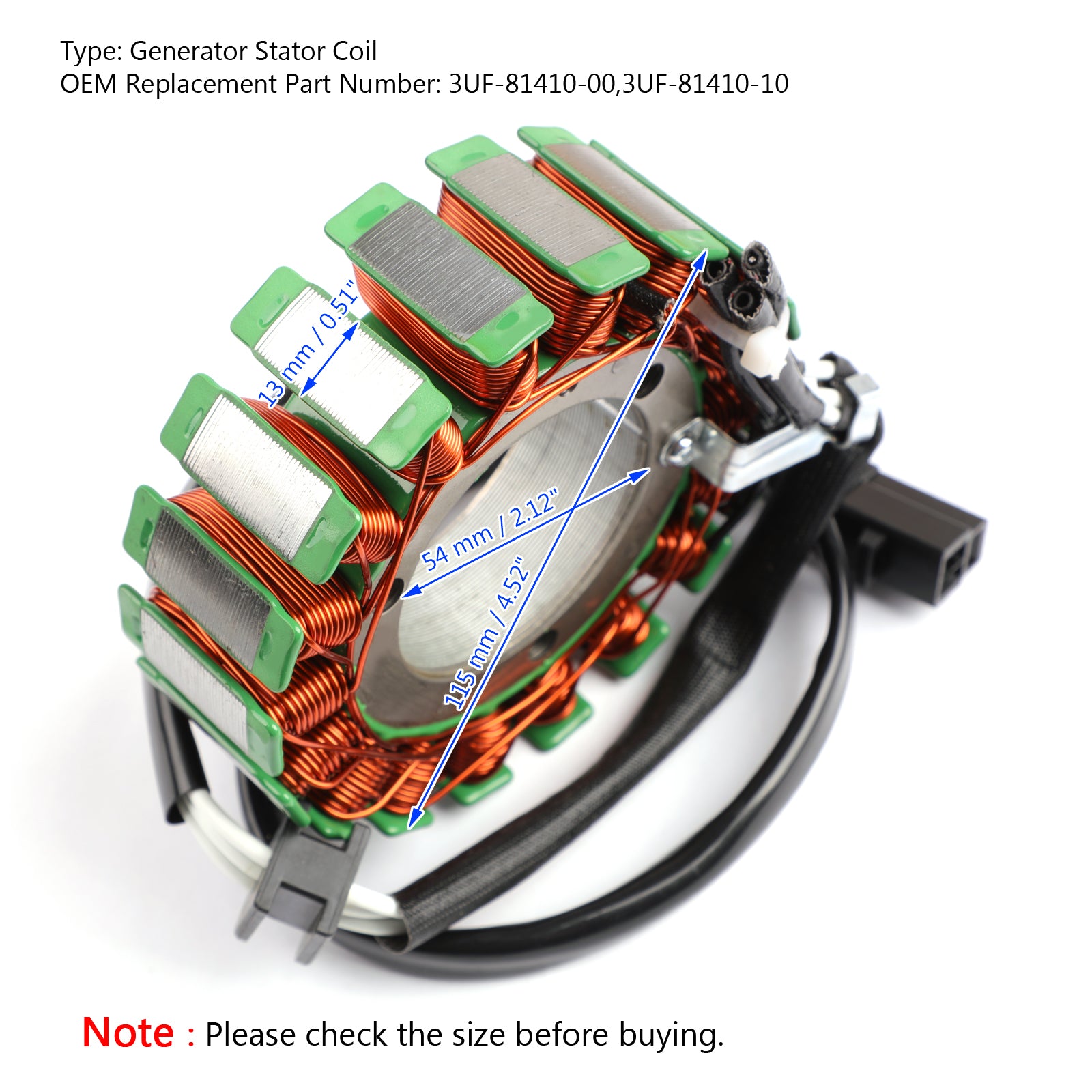 Stator fit für Yamaha VMAX 1200 VMX1200 90-07 3UF-81410-00-00 3UF-81410-10-00