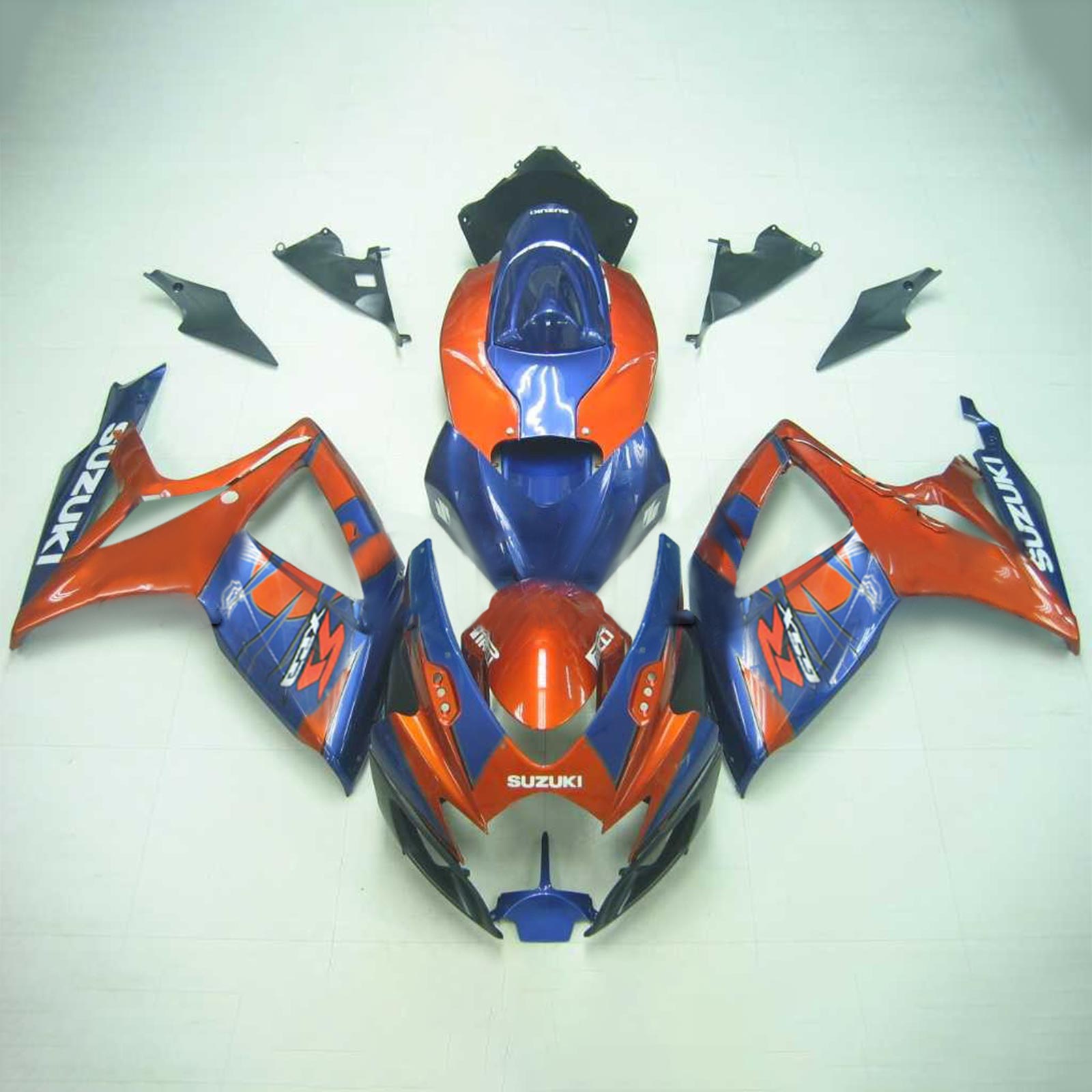 Amotopart 2006-2007 Suzuki GSXR 600/750 Glossy Blue & Orange Fairing Kit