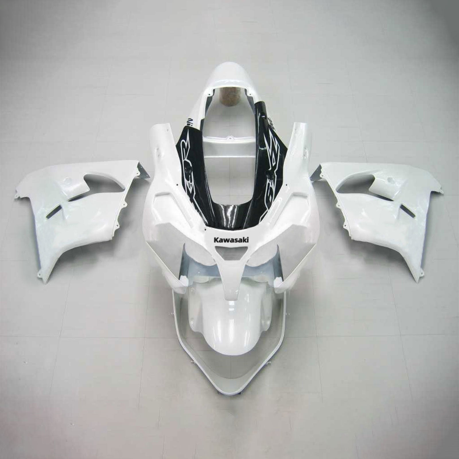 Amotopart Kawasaki 2002-2003 ZX9R White Black Fairing Kit