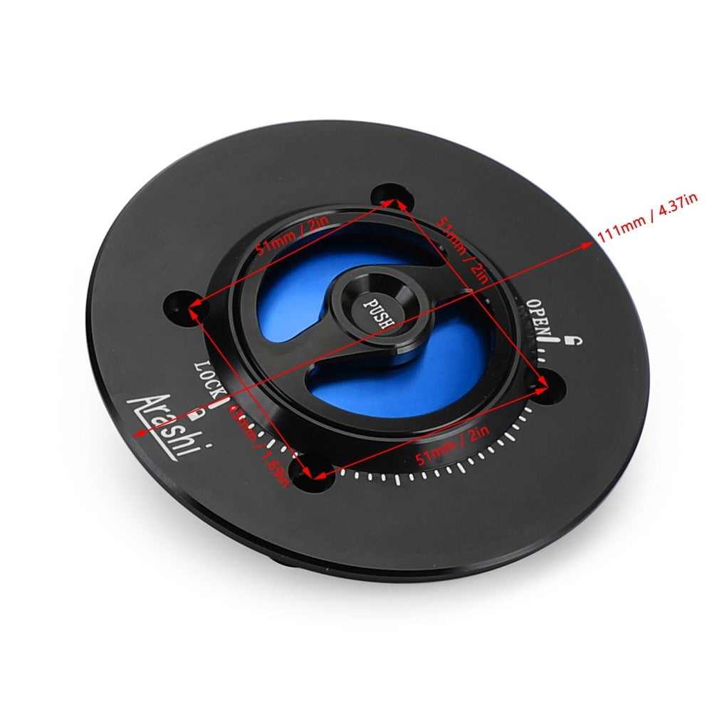 Tappo serbatoio carburante senza chiave per Kawasaki Ninja 400 EX 400 G 2018-2019