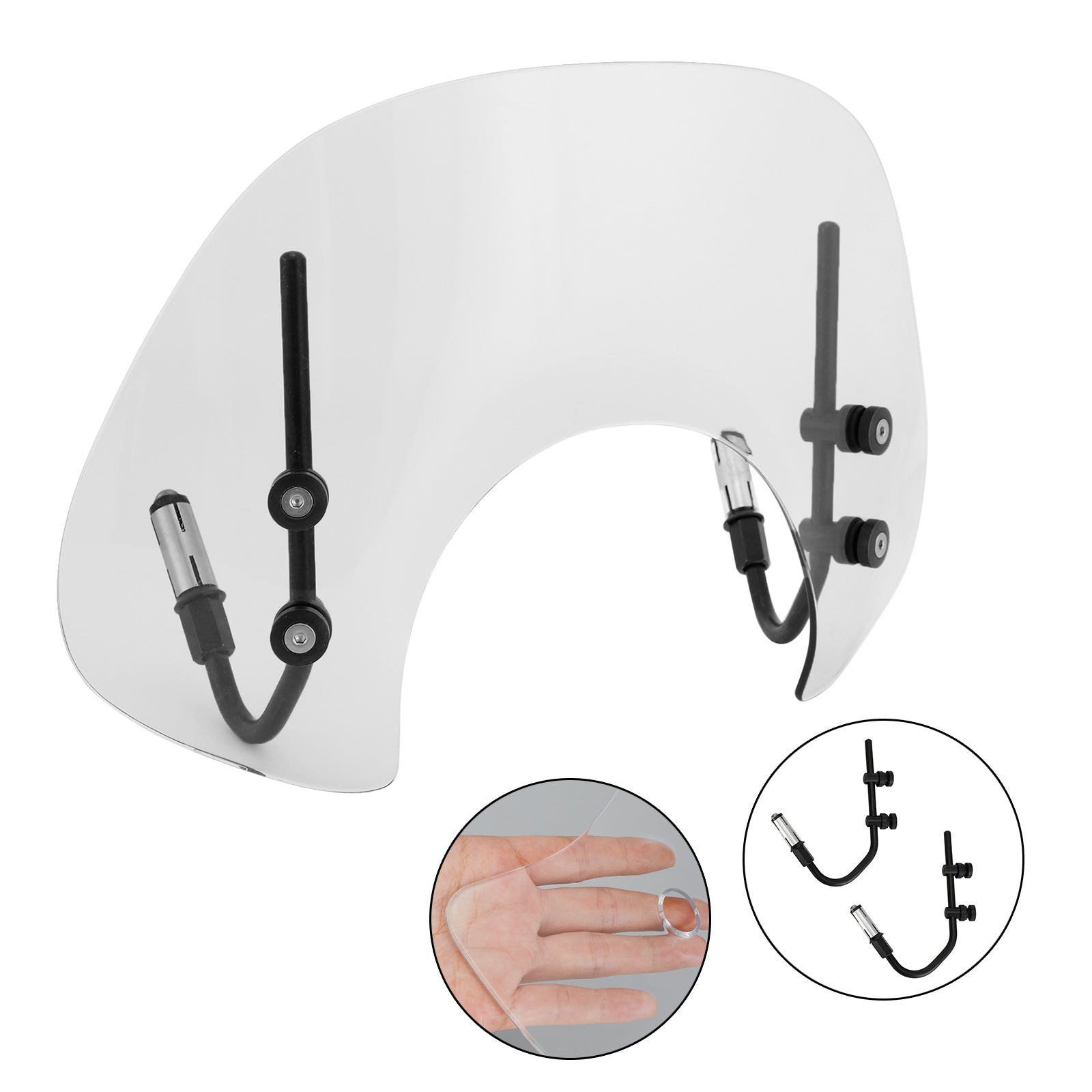 Kort forrude forrude passer til Vespa Primavera 150 2014-2021 generisk