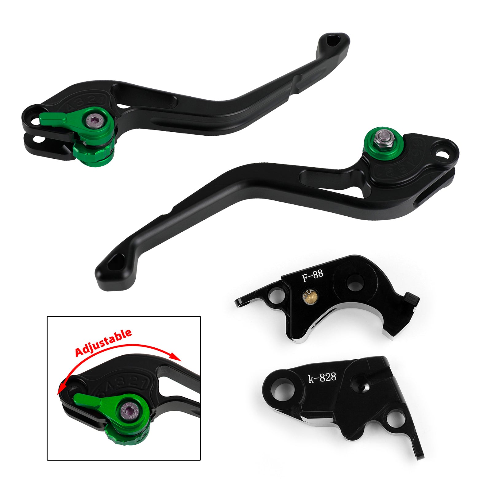Nouveau levier de frein à embrayage court ajustement pour Kawasaki Z750R Z1000 ZX10R ZX6R/636