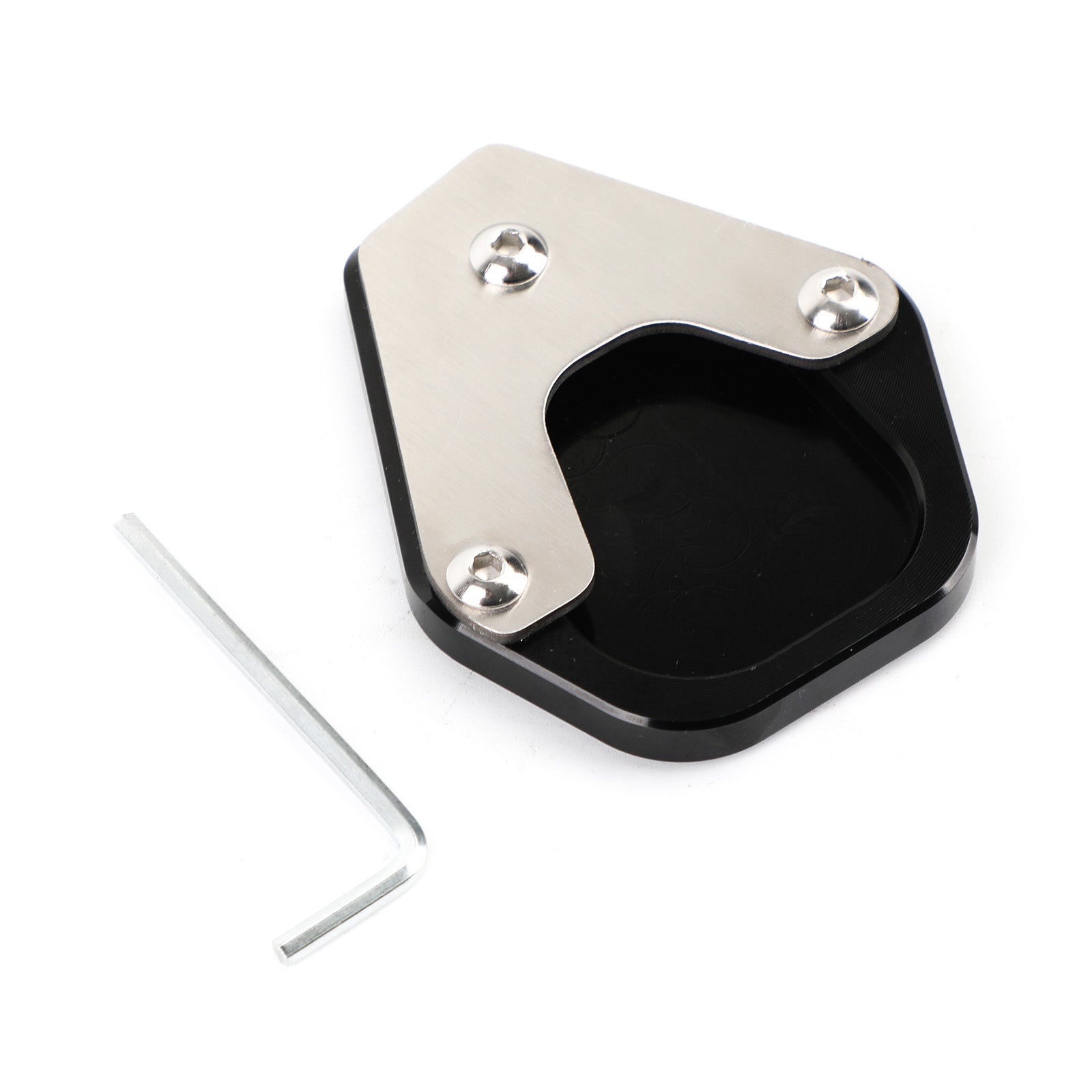 Kickstand Side Stand Extension Pad Fit for Moto Guzzi V85TT 2020-2021 Black