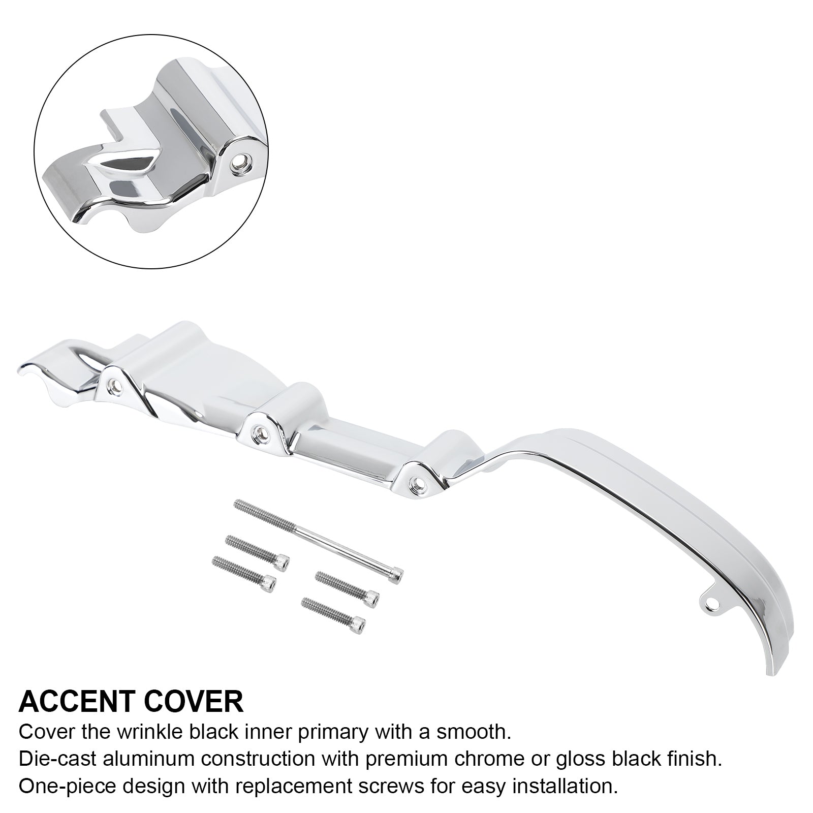 Cubierta de acento primario interno de Precision Chrome para Milwaukee M8 2017-2020