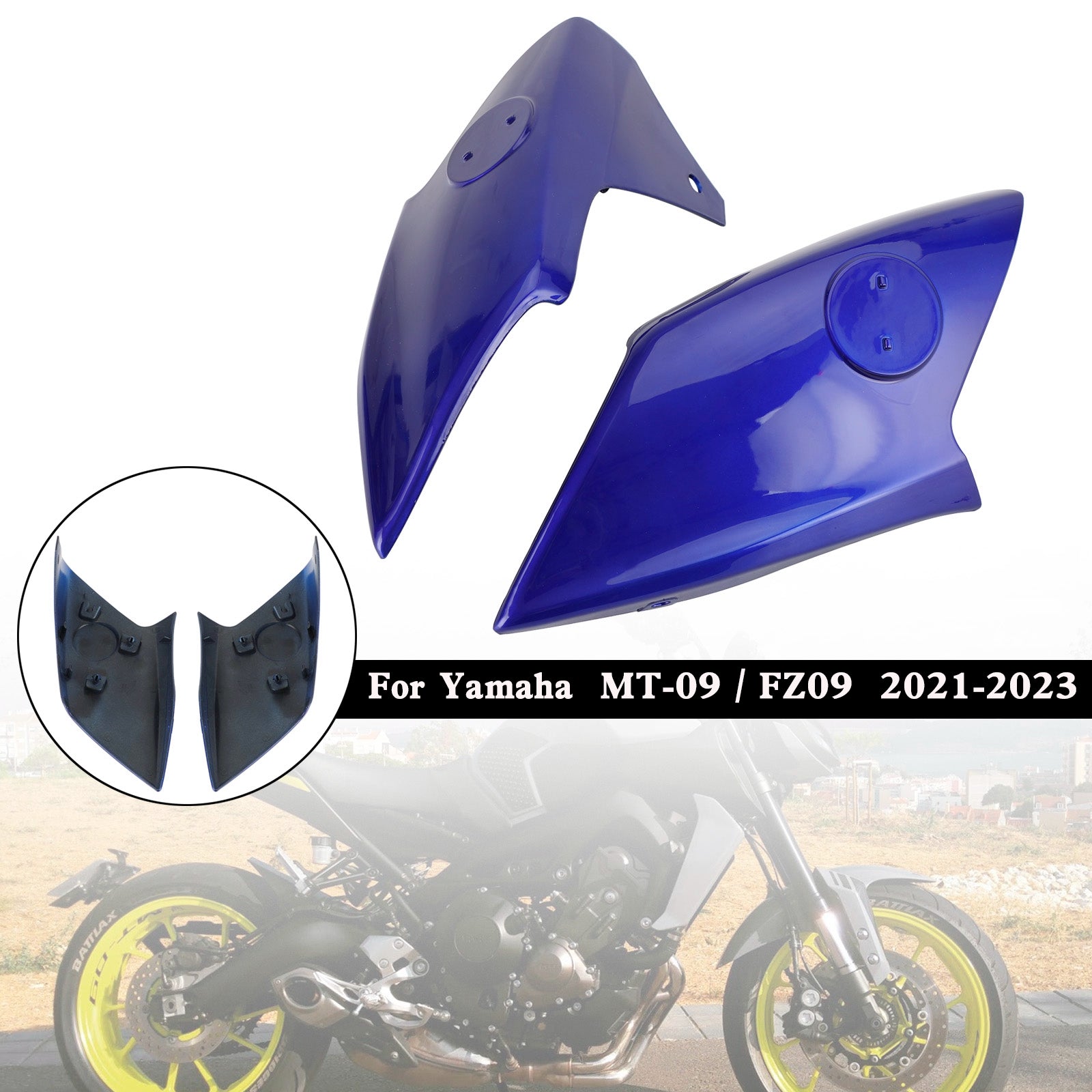 21-23 Yamaha MT-09 / FZ09 Cubiertas de entrada de aire Panel lateral del tanque Carenado
