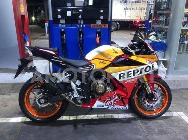 Amotopart 2016-2018 Honda CBR500R Fairing Red&Orange Repjol Kit