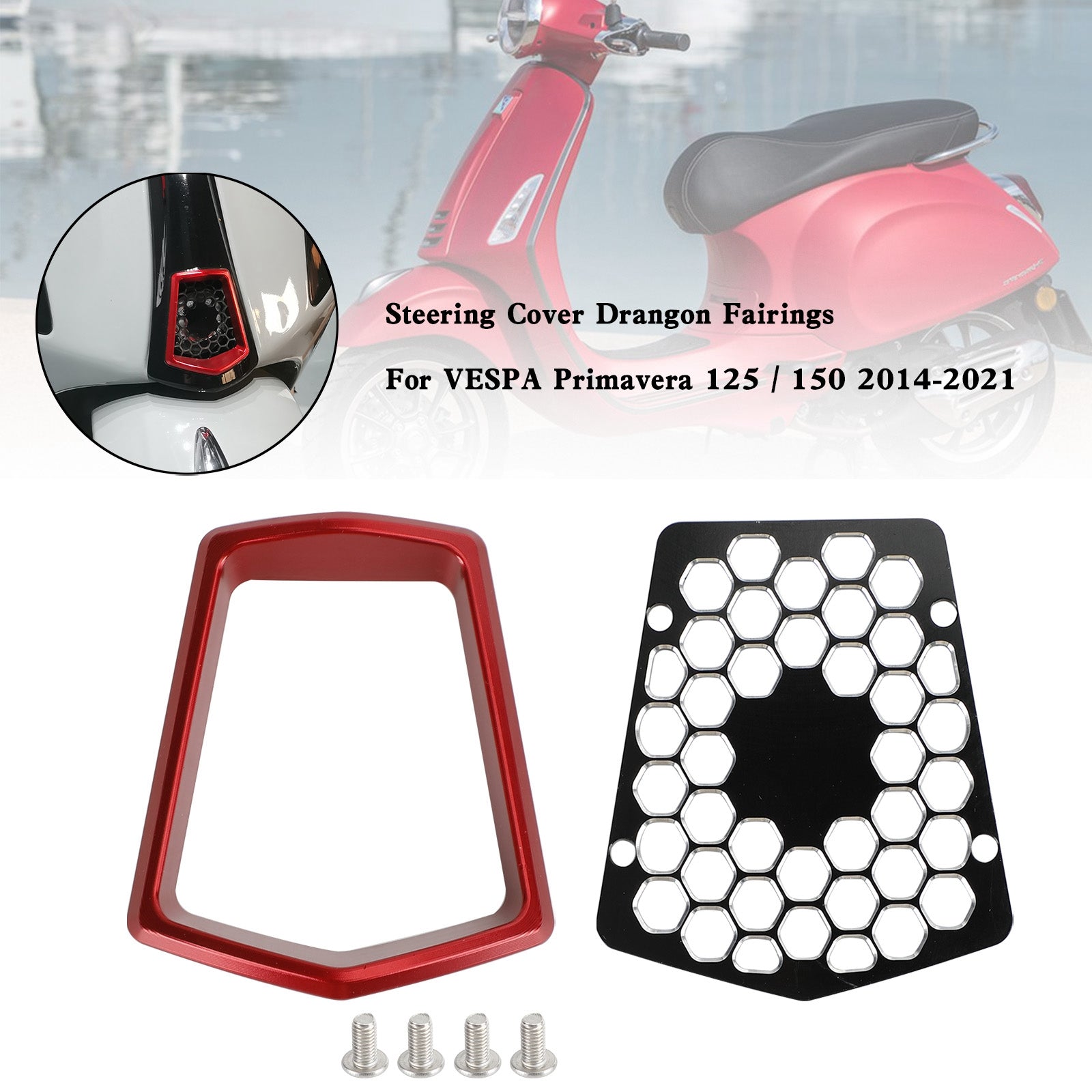 Front Center Horn Cover för Vespa Sprint Primavera 125/150 2014-2021