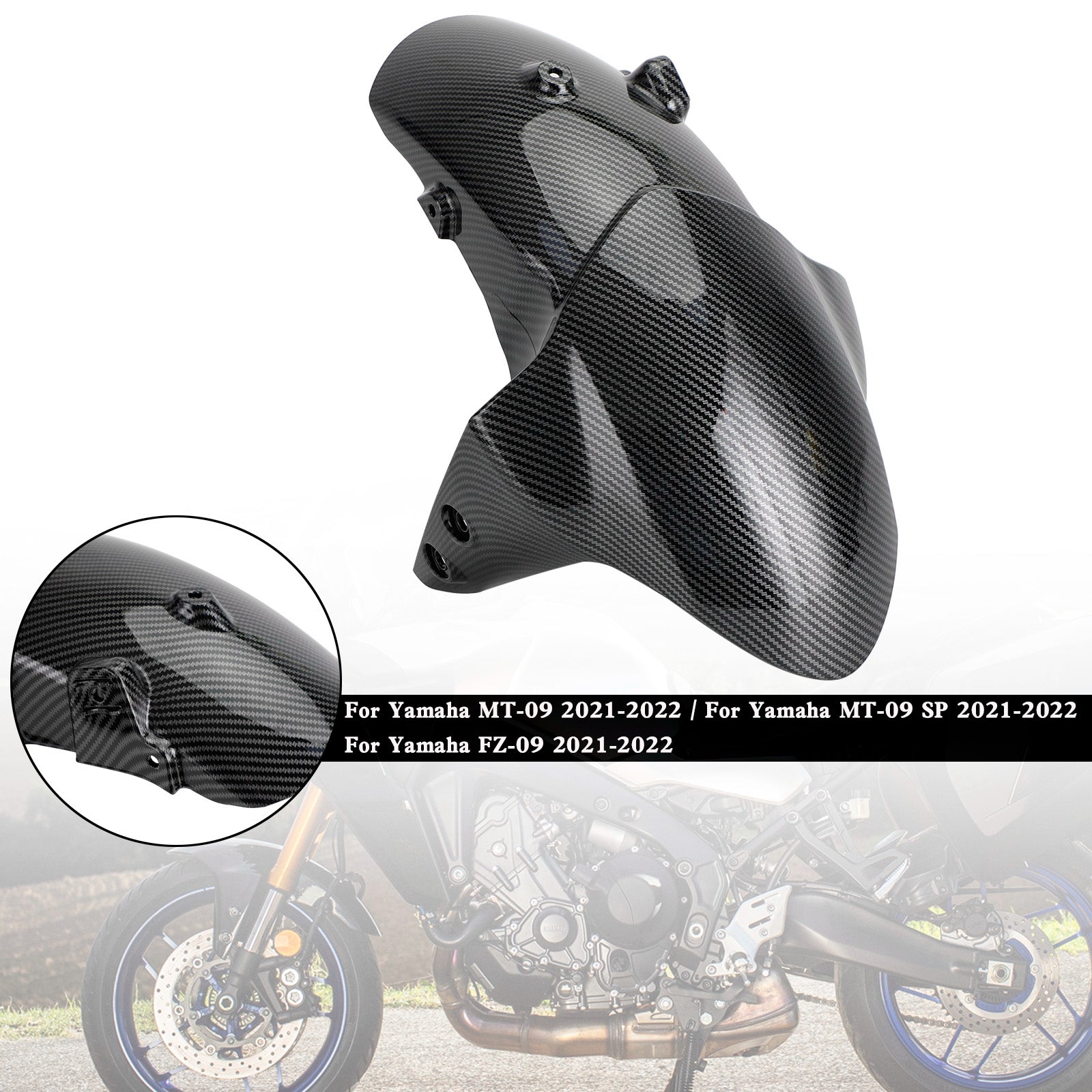 CARDINGO DE MUDA DEL FENDER Front para Yamaha MT-09/SP FZ-09 21-23 XSR900/GP 22-25