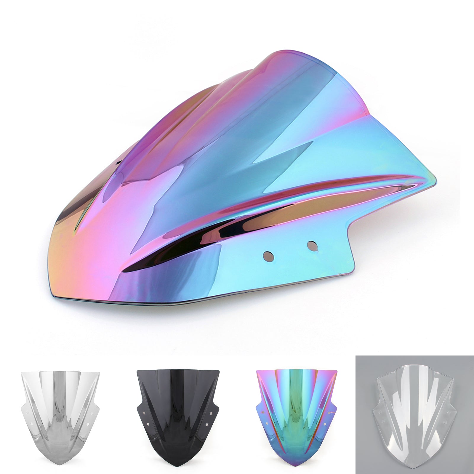 Windschutzscheibe Windschutzscheibe Doppelblase für Kawasaki Ninja 300 EX300 2013-2017