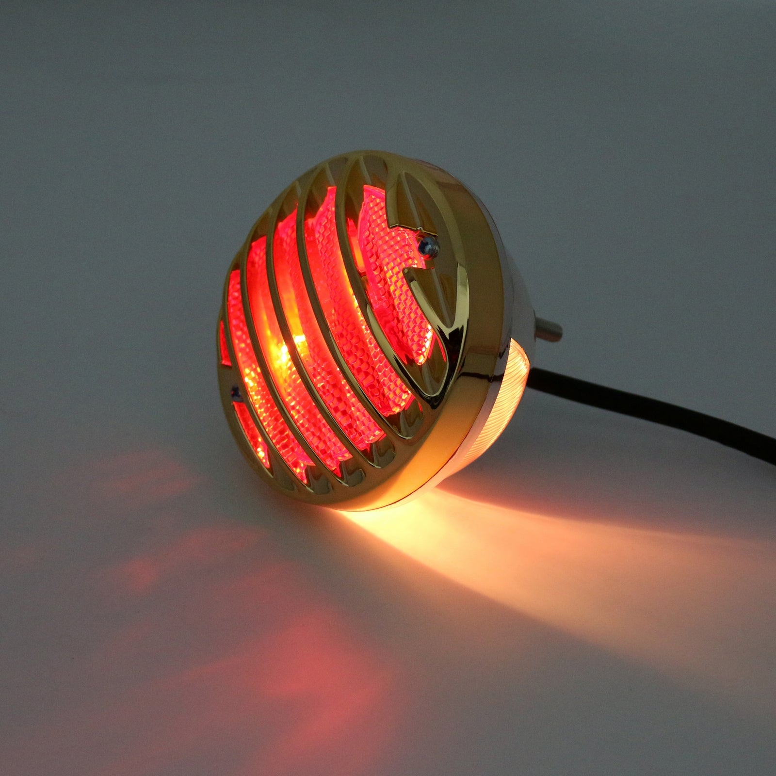 Runde Motorrad -Schwanzbremslicht für Bobber Chopper Ratte Custom Black Schwarz