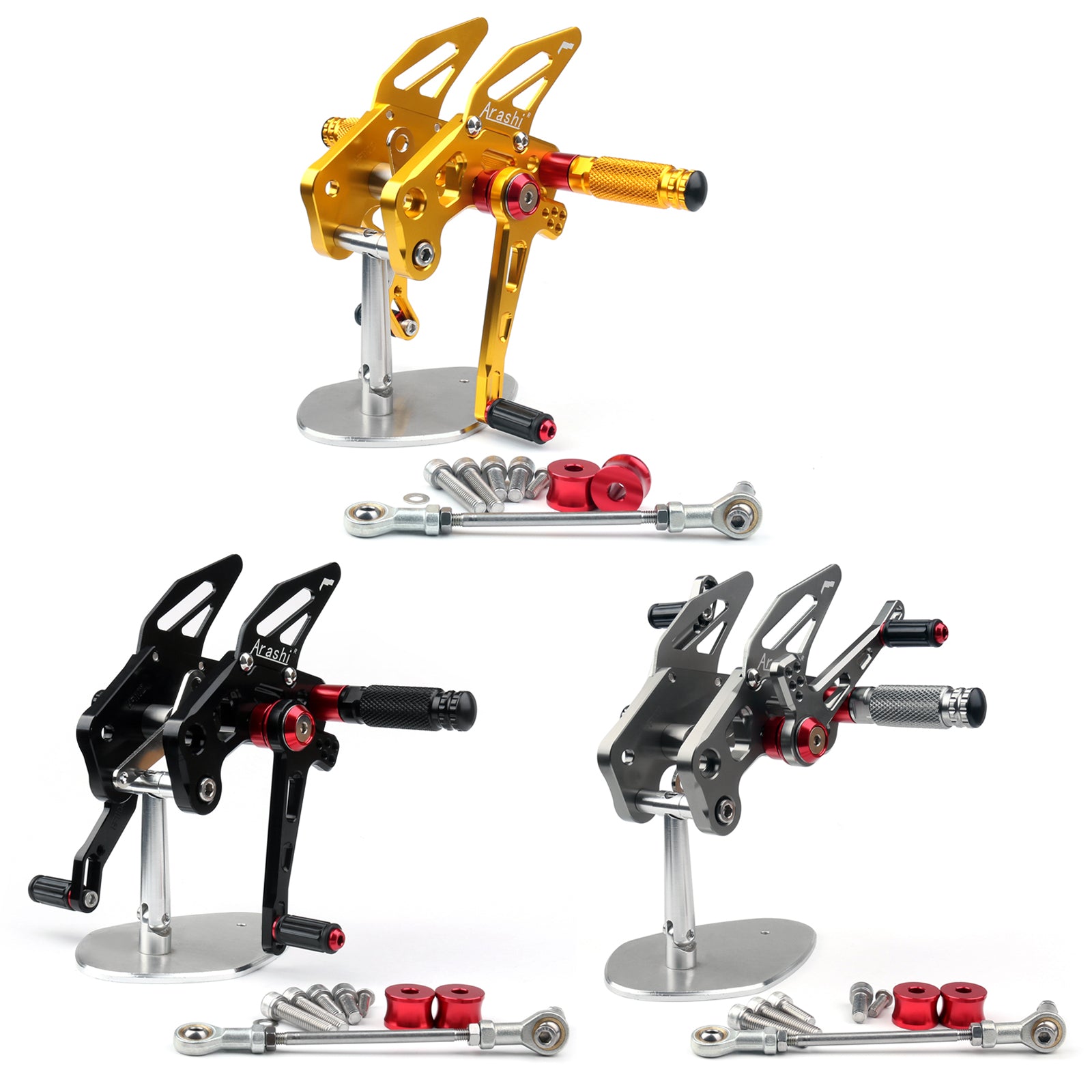 CNC Adjustable Rearsets Footrest Foot Peg Fit For 2016-2019 Kawasaki Z125