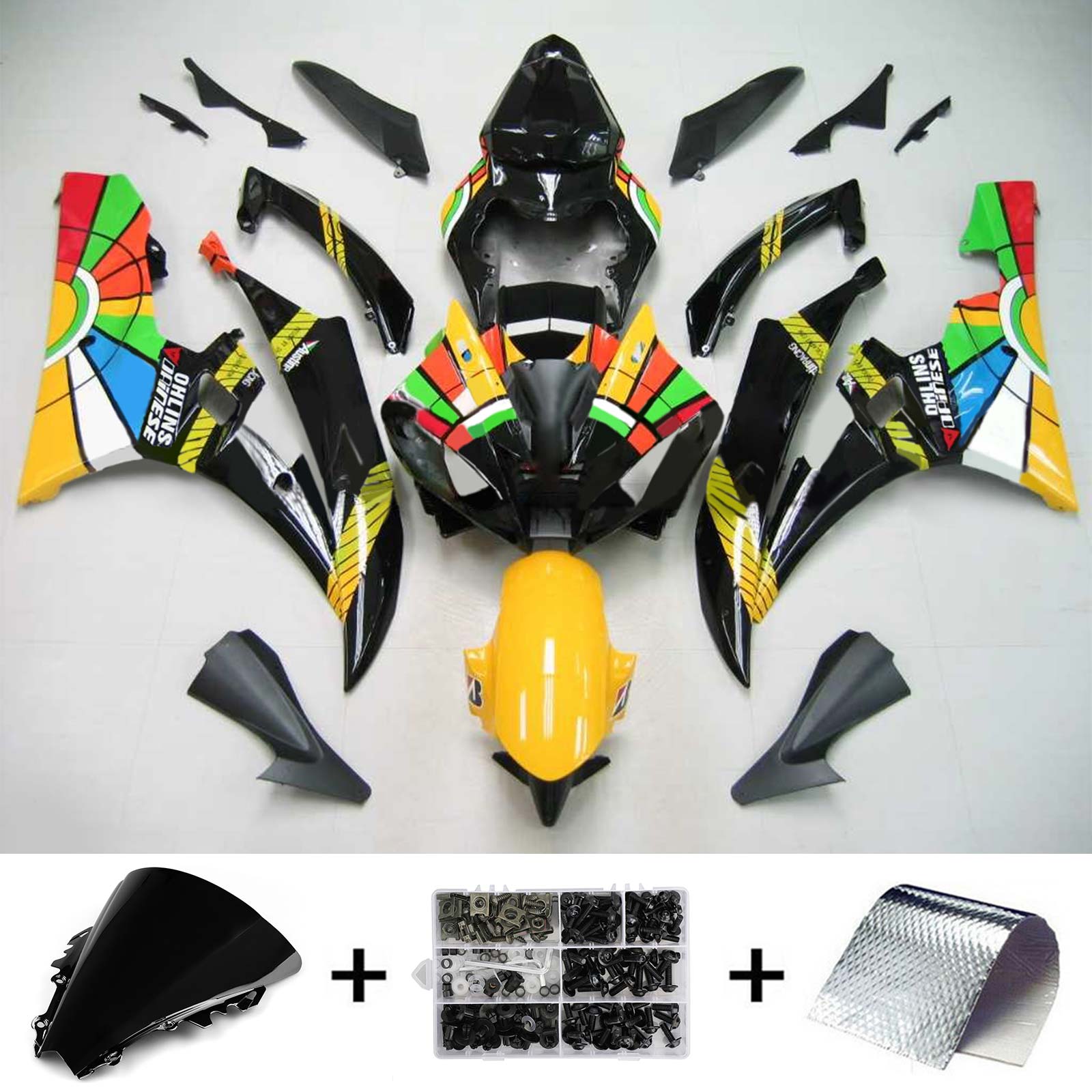 Einspritzverkleidungssatz Karosserie Kunststoff ABS passend für Yamaha YZF 600 R6 2006-2007