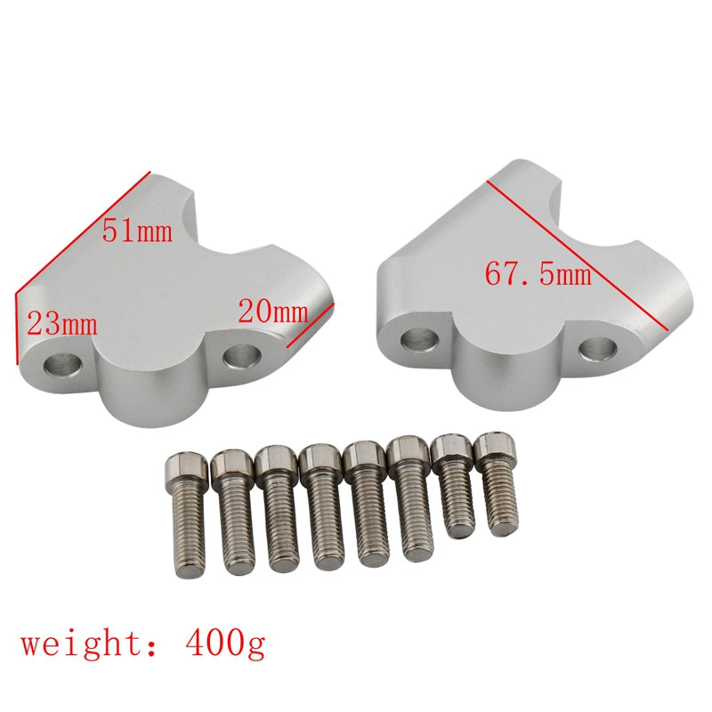 Aluminiumsstyrestangsstigerør modregler pasform til BMW S 1000 XR K69 2020 2021 Generisk