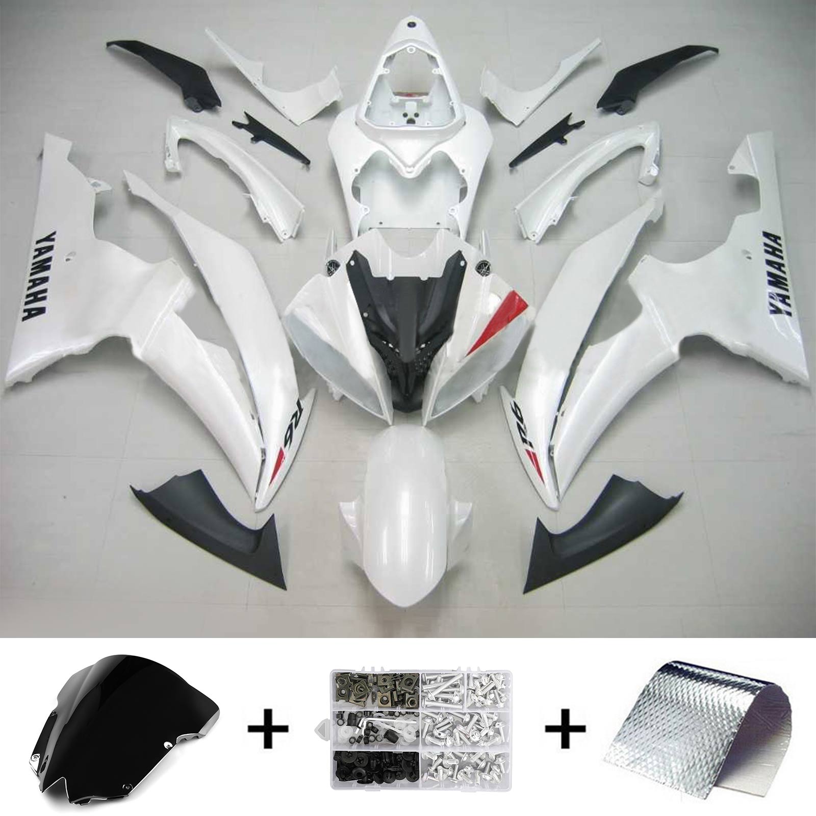 Injection Fairing Kit Bodywork Plastic ABS fit For Yamaha YZF 600 R6 2008-2016