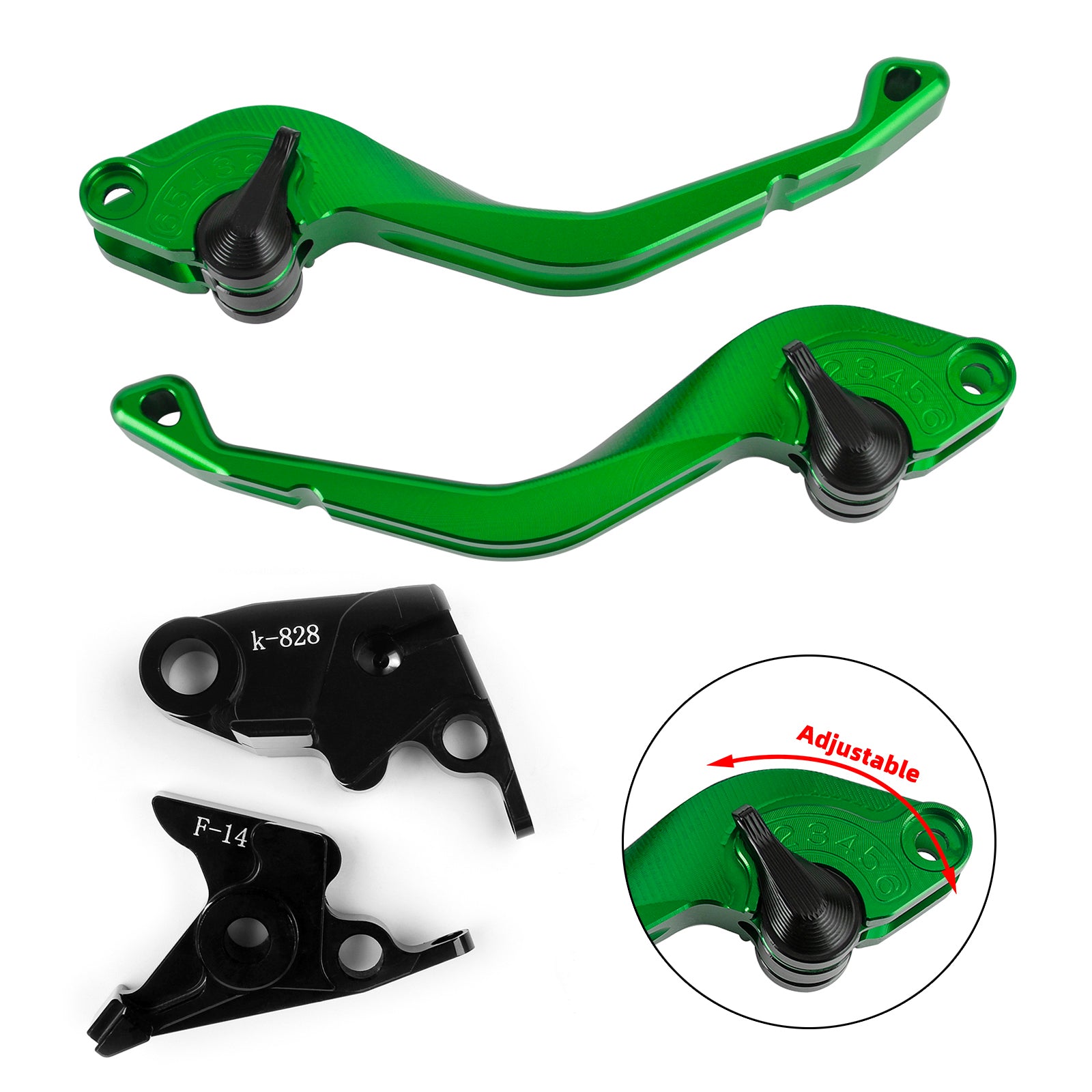 CNC Kort kopplingsbromsspak Fit för Kawasaki ZZR600 ZX6R ZX9R ZX10R Z1000