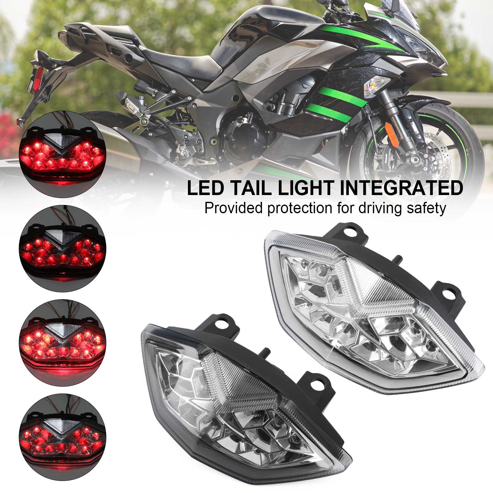 Luz traseira integrada para kawasaki ninja 1000 kle 650 versys 2020 z1000/sx genérico