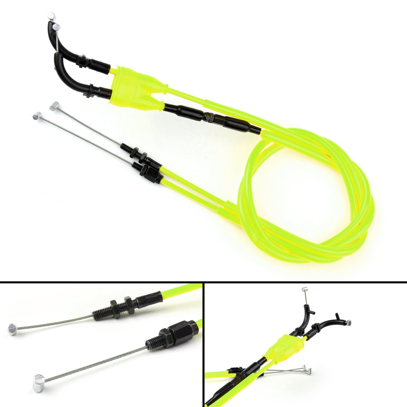 14-21 Yamaha MT07 Throttle Cable Push/Pull Wire Line Gas Yellow