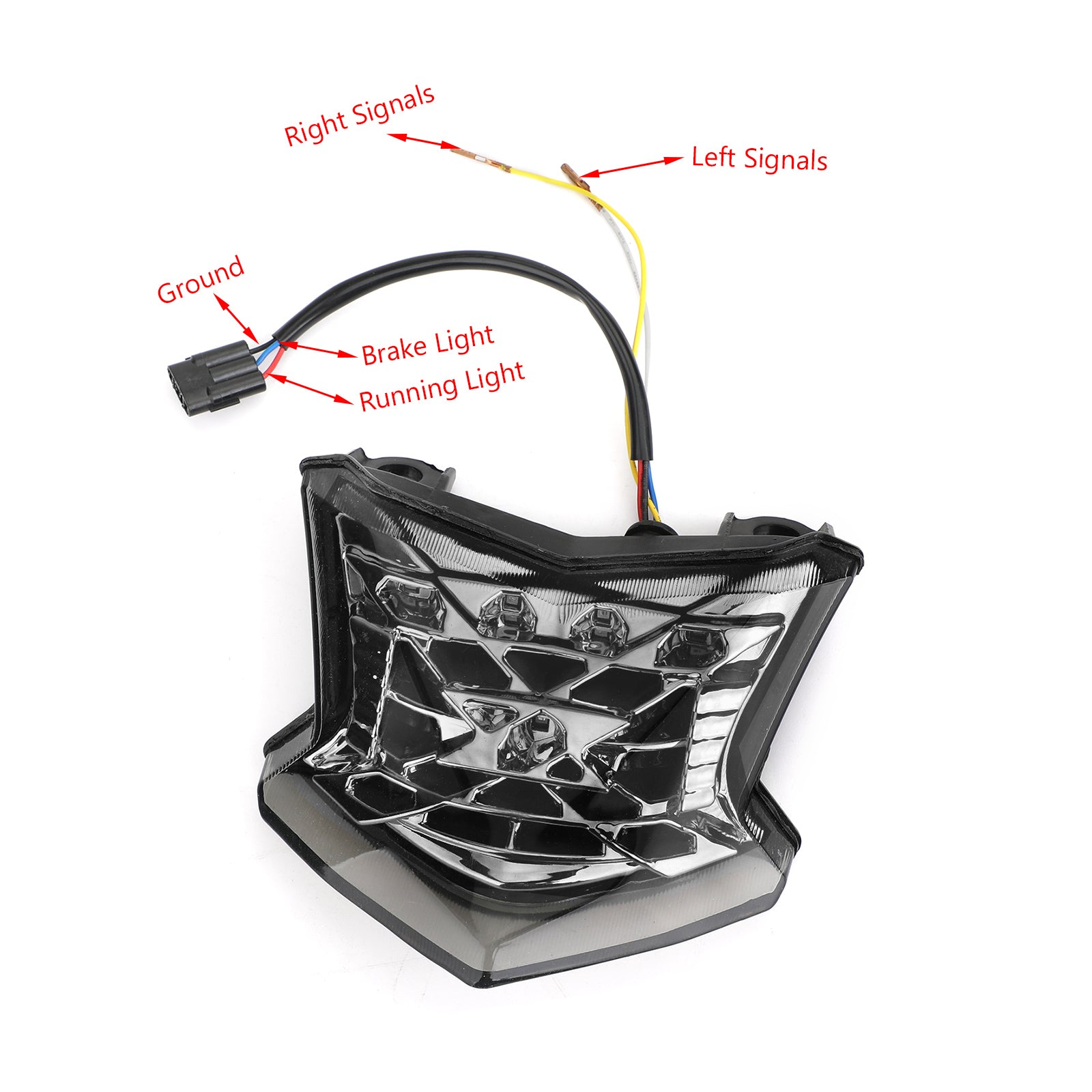 17-24 Kawasaki Z650 Ninja 650 Z900 Srebrne kierunkowskazy LED hamulca Tylne światło