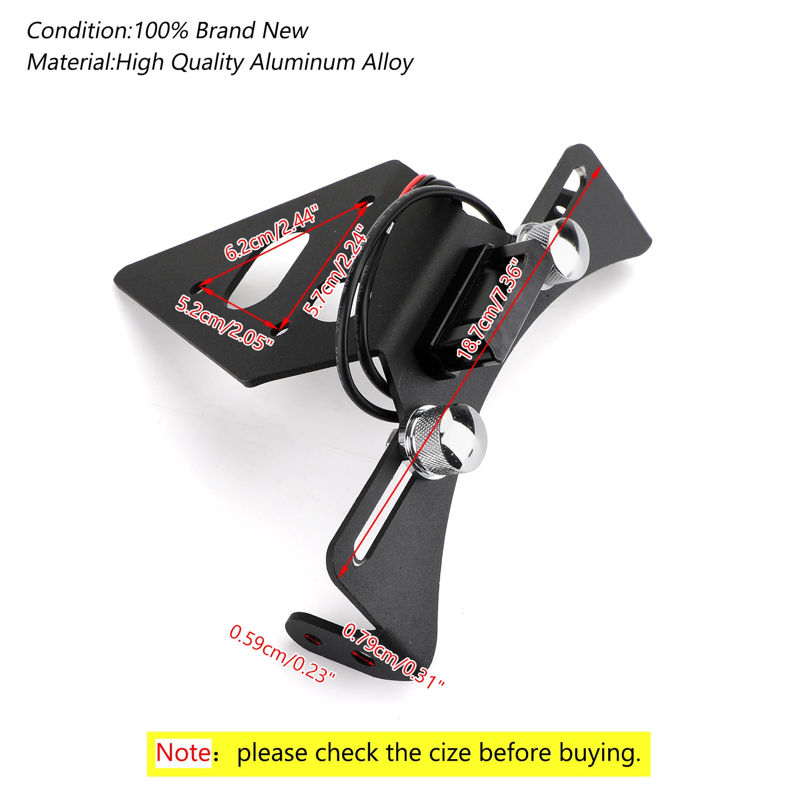 13-19 Triumph Daytona & Street Triple CNC Kennzeichenhalter